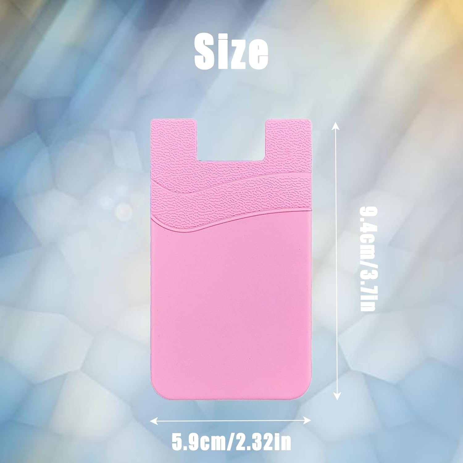 2Pcs Zakora Phone Wallet Stick On,Silicone Card Holder for Back of Phone Credit Card Holder for Phone Case Compatible for Credit Cards, Business Card, Cash & ID Cards (Black) - Blue image number 6