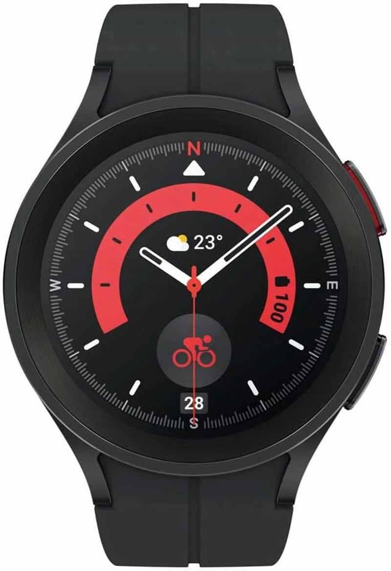 Samsung Galaxy Watch5 Pro (Import Version) round Bluetooth Smart Watch Wear OS Outdoor Fitness Watch Fitness Tracker 45Mm Titanium Black image number 3