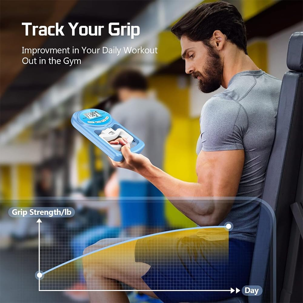 HHWRT Digital Hand Dynamometer Grip Strength, Handeful Grip Strength Tester Trainer, Grip Strength Trainer, Digital Hand Dynamometer Gripx, Wrist Exerciser, Strength Measurement Meter image number 6