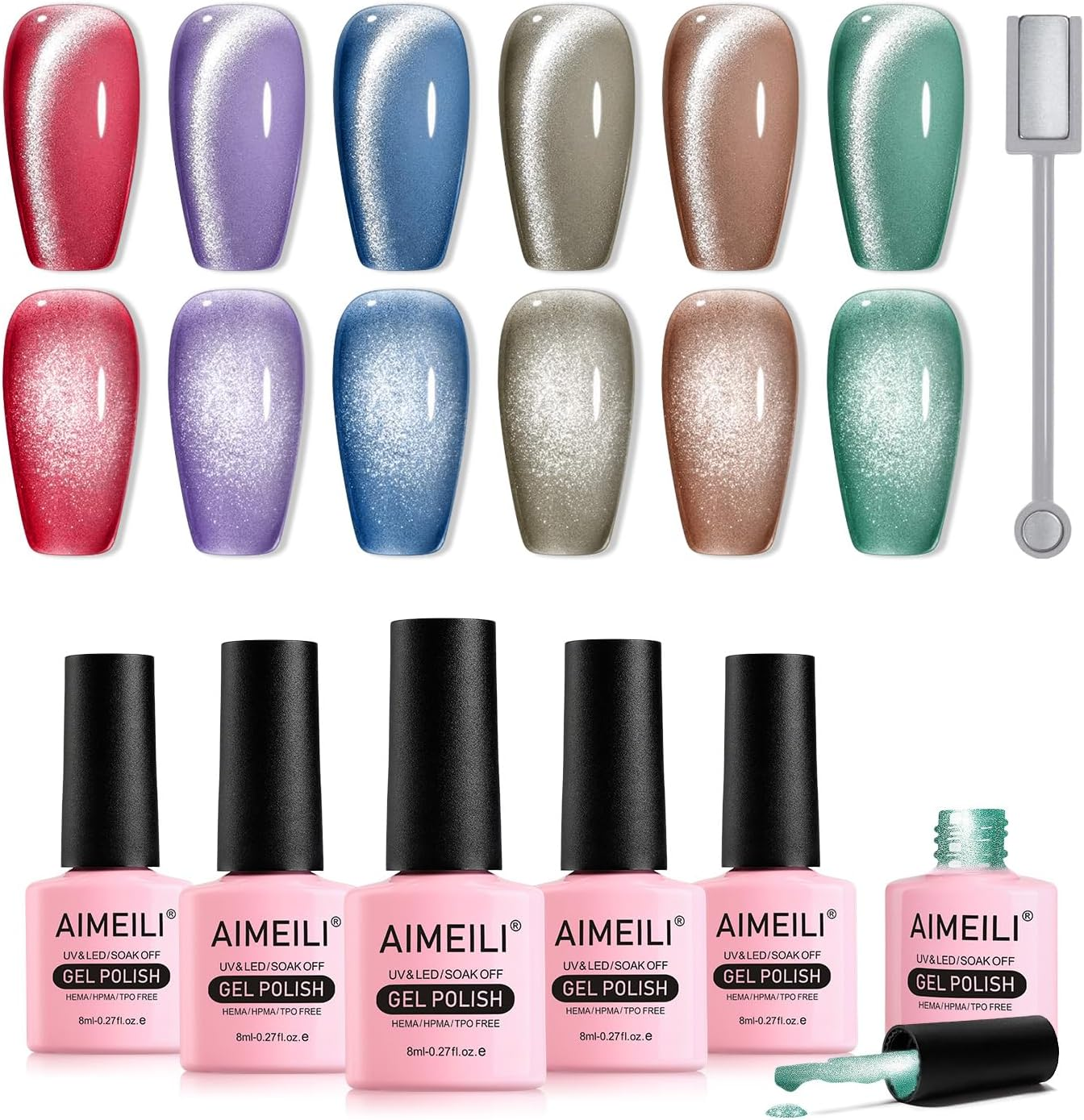 AIMEILI Gel Nail Polish 6 X 8Ml Set 63