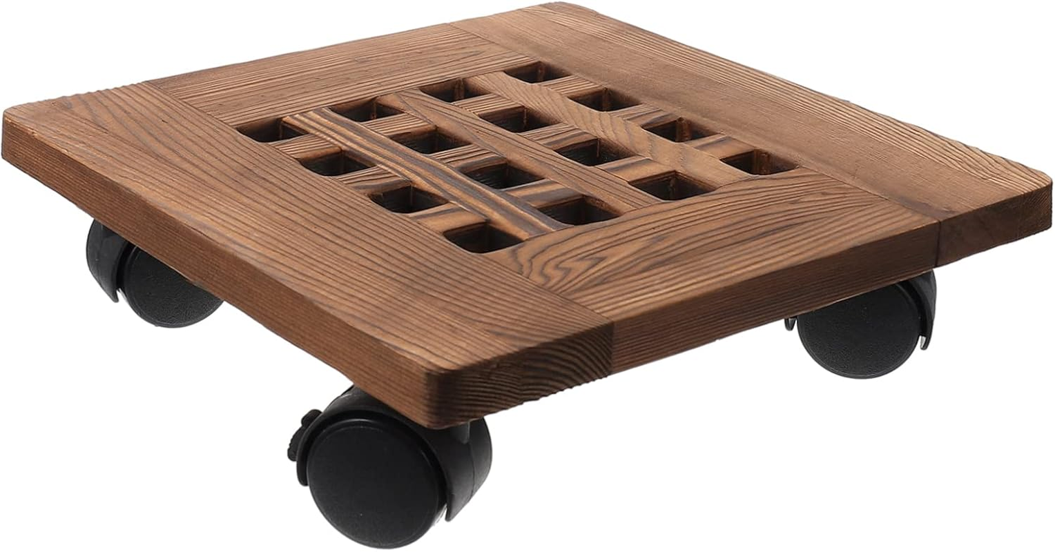 Movable Flowerpot Tray Wheel Casters Hollow Out Design for Indoor Plant Pot Stand Material image number 4
