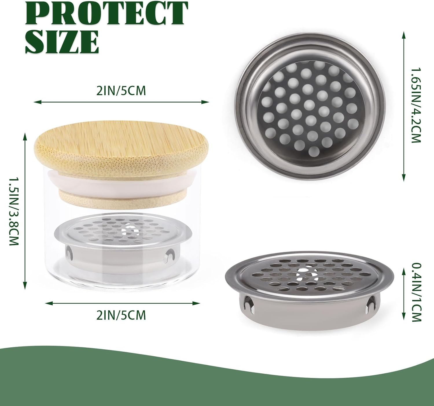 Diakey 4 Pack Acrylic Nail Brush Cleaner Dappen Dish with Lid, Mesh Layered Nail Art Brush Monomer Liquid Wash Cup Glass Removal Jar for Sequins Glitter Powder, 3.8Cm High