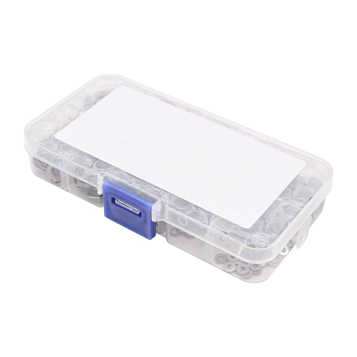 580 Pcs NUZAMAS Stainless Steel Flat Washers Set M2-M12 9 Sizes round Metal Screw Washer Kit with Storage Box for Home Decoration Factories Repair Kitchens image number 2