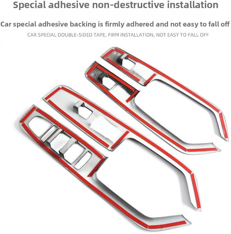 BYD Shark Glass Button Switch Control Panel Decorative Trim, Carbon Fiber Texture ABS Material, Sporty Interior, Easy Installation (Door Control Area) image number 3