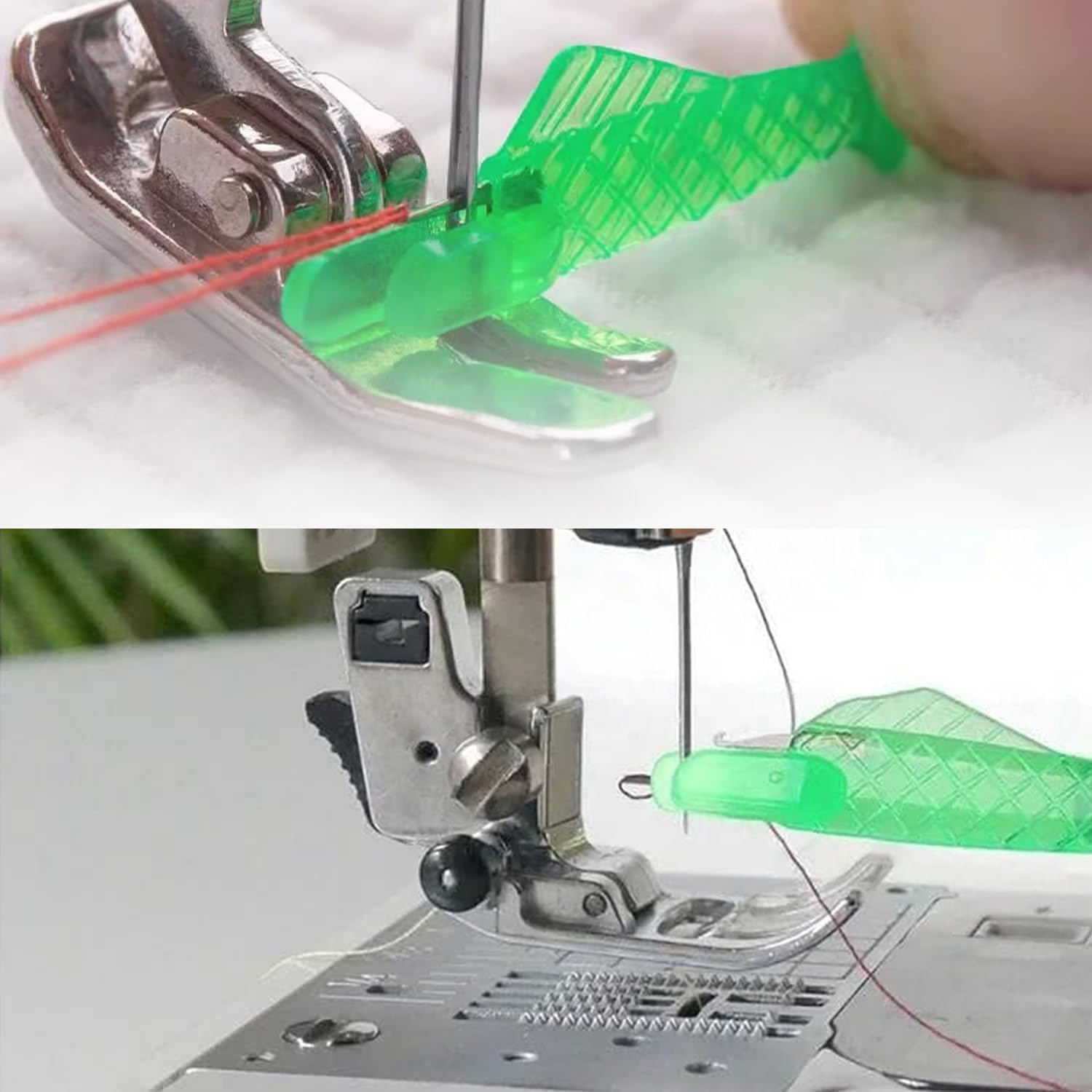 20Pcs Mini Fish Mouth Sewing Machine Needle Threaders, Automatic Sewing Needle Threader, Simple Needle Threader Tool,Quick Sewing Machine Cycle Simple Needle Threader Tool (Green) image number 3