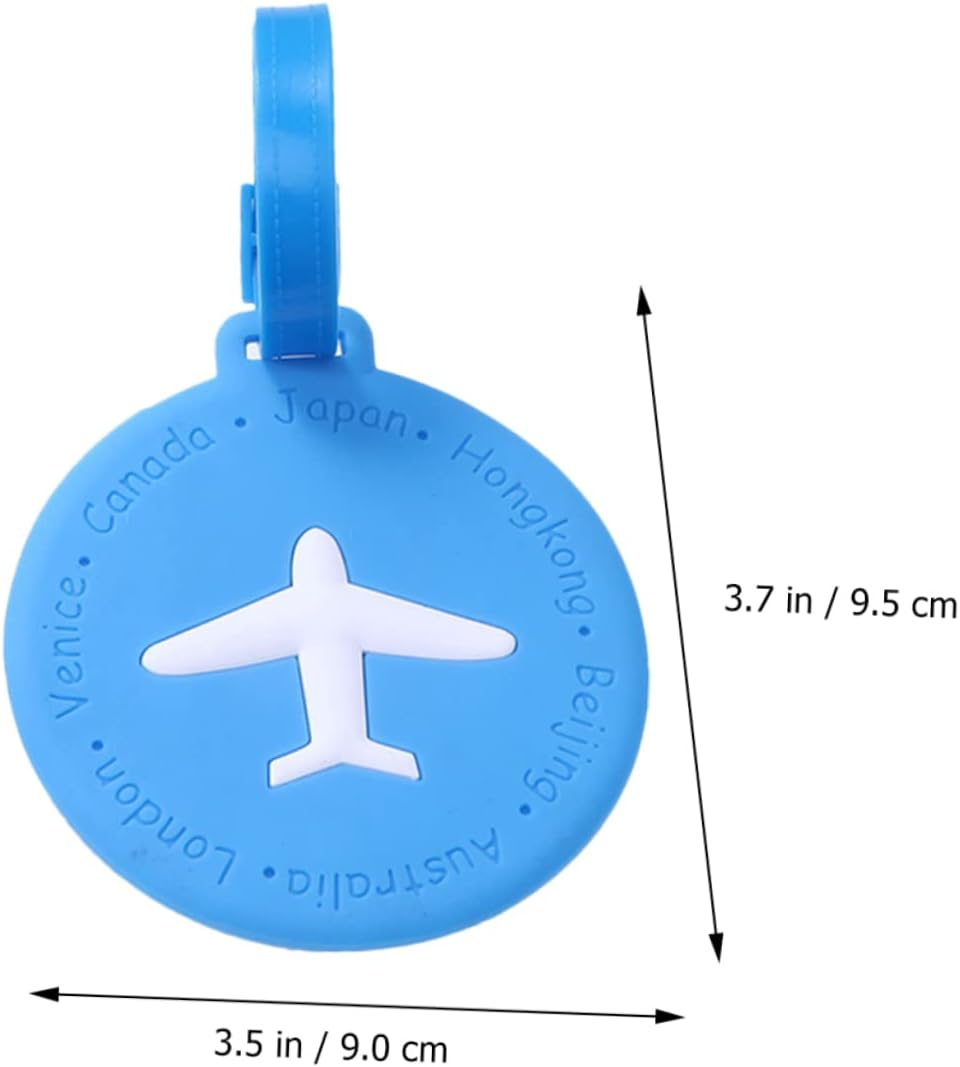 CHILDWEET 2Pcs Funny Luggage Tag Accessories Cartoon Suitcase Tags Silicone Luggage image number 6