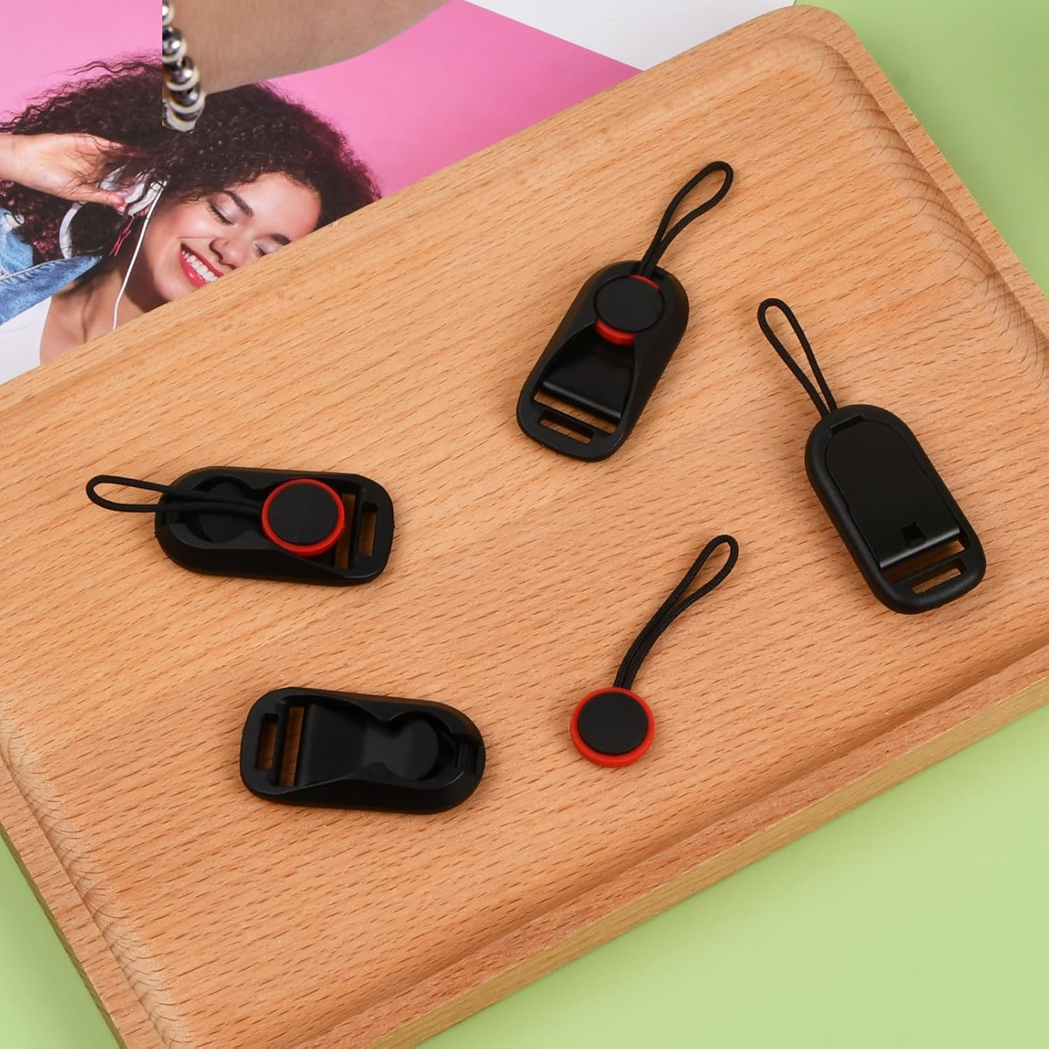 4 Pack Camera Strap Quick Release Buckles, Camera Neck Shoulder Strap Quick Release Loops Clips, Camera Strap Rapid Connectors, Universal Connection Buckle Adapter (Black) image number 1