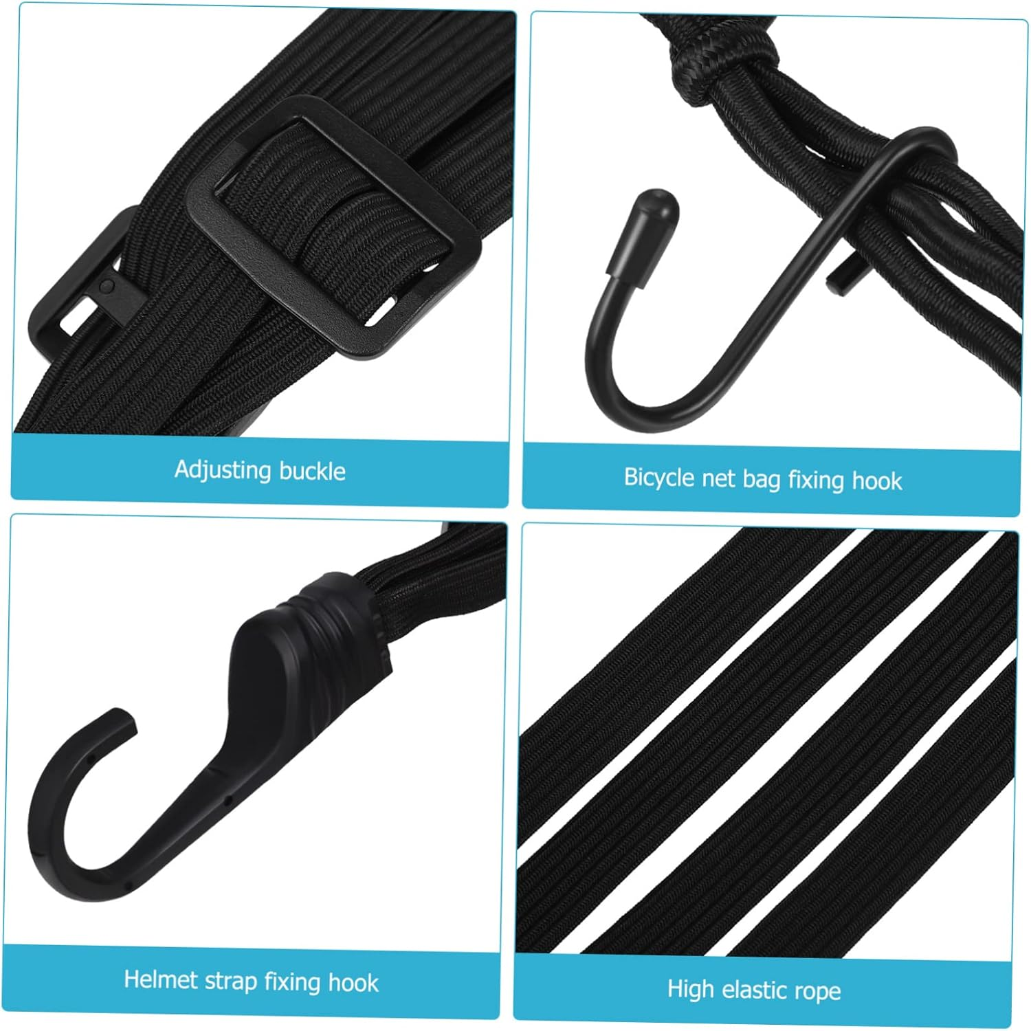 Heavy-Duty Elastic Bike Luggage Net for Motorcycle Cargo Net Bike Luggage Fixing Strap Bungee Straps for Secure Transport image number 6
