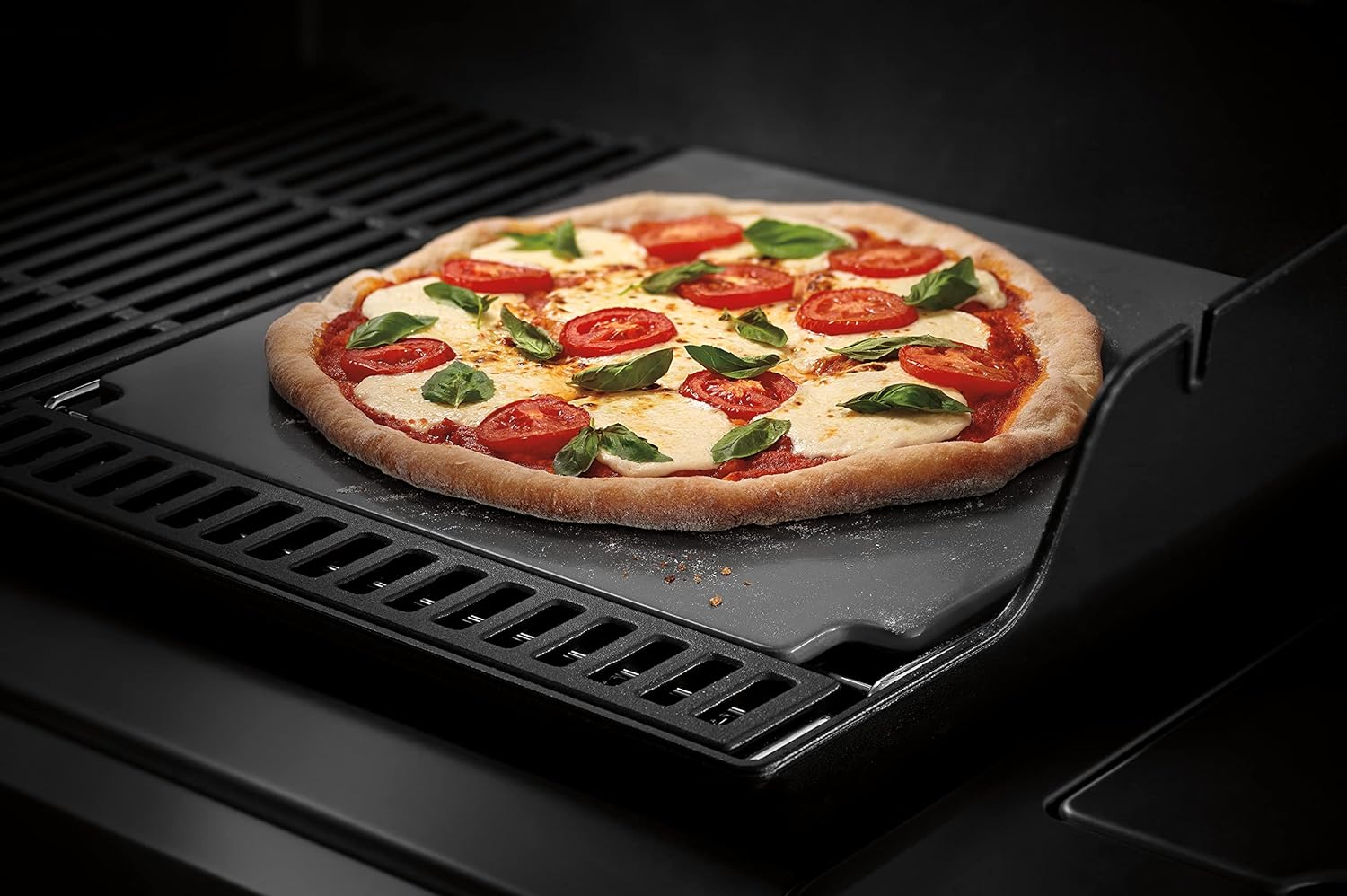 Weber Crafted Pizza Stone- Glazed Baking Stone, Weber Crafted Frame and Grills Required image number 4