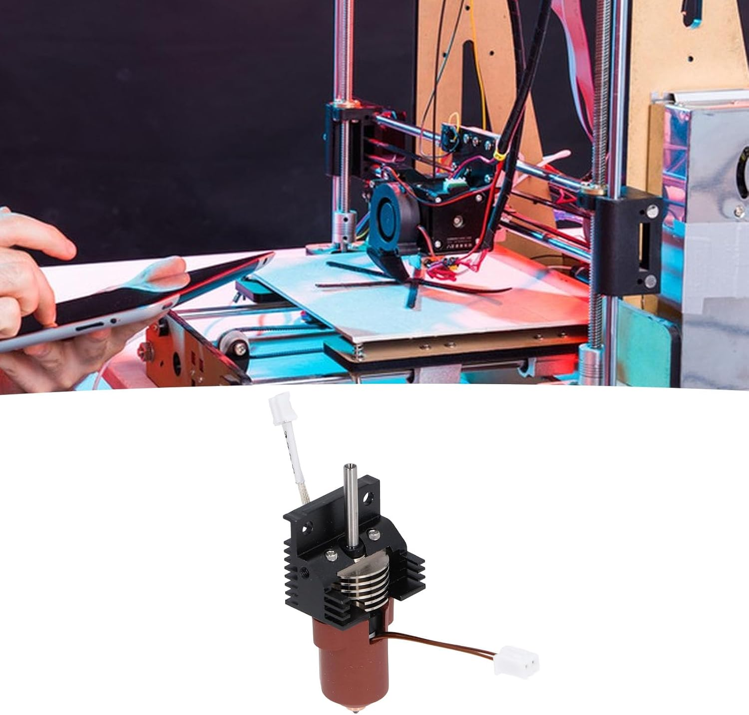 Heating Block Ceramic Hotend Upgrade Kit for K1, K1 Maximum, K1C, 3D Printers Ceramic Heating Block, Hotend Heating Block Kit, Supports 320&deg;C High Temperature, 600Mm/S High Speed