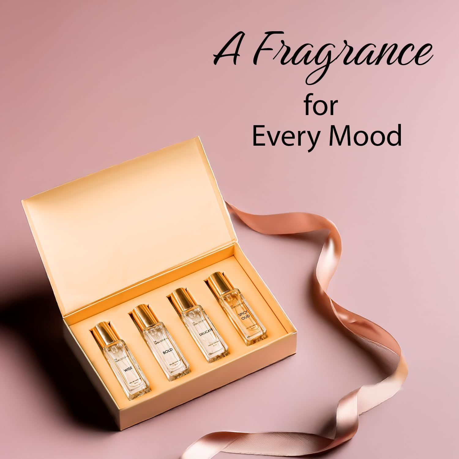 MANTRAMART Luxury Perfume Set for Women &ndash; 4 Eau De Parfum Fragrances (Wise, Bold, Delicate & Spicy Oud) &ndash; Long-Lasting Scent &ndash; 4 X 20Ml Travel Size &ndash; Ideal Any Occasion image number 4