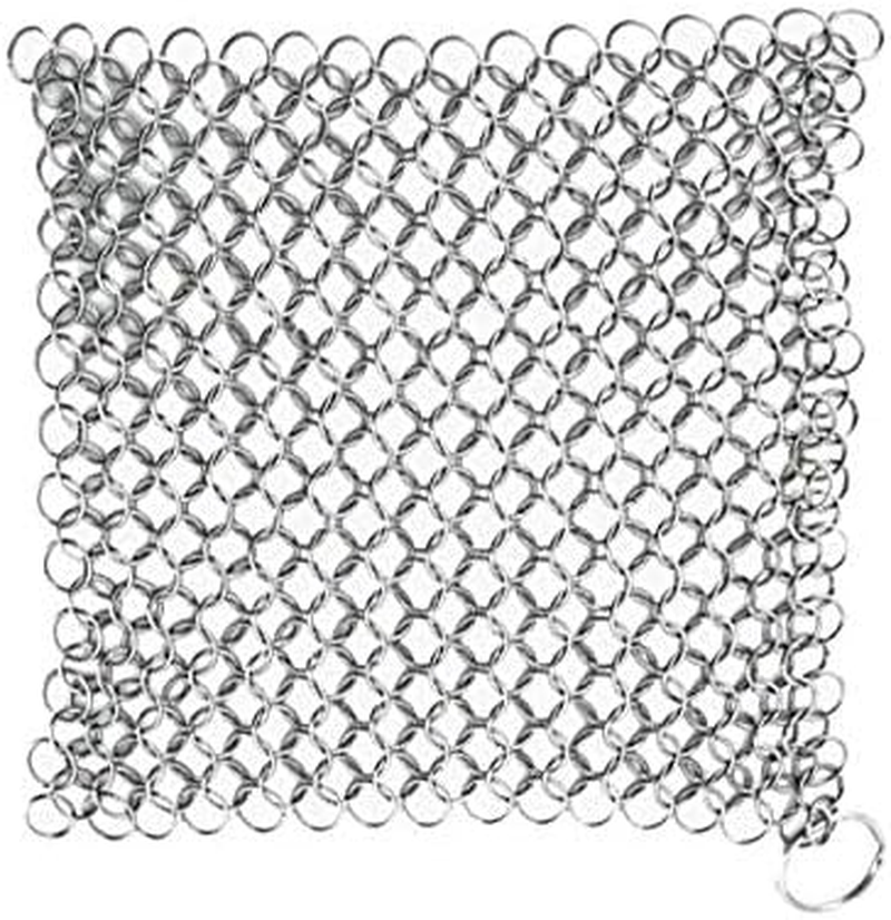 Stainless Steel Ring Cleaner, Scourer, Chain Scrubber, Cleaning Scraper for Dutch Oven Grill, 14.5 Cm X 11.5 Cm