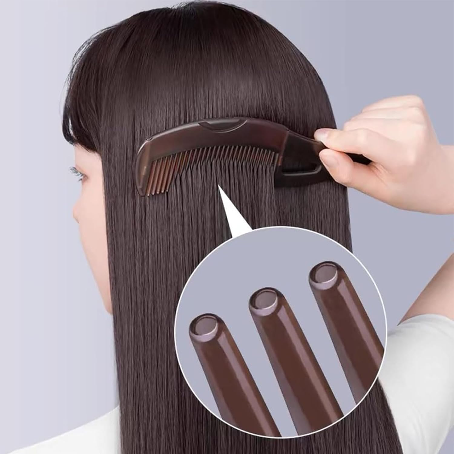 NATOSU Dandruff Comb, Hollow Tooth Hair Brush for Refreshing Scalp Massage, Removing Dandruff Grime, Reducing Itching, Scalp Care Comb with Skin Scratching Handle image number 5