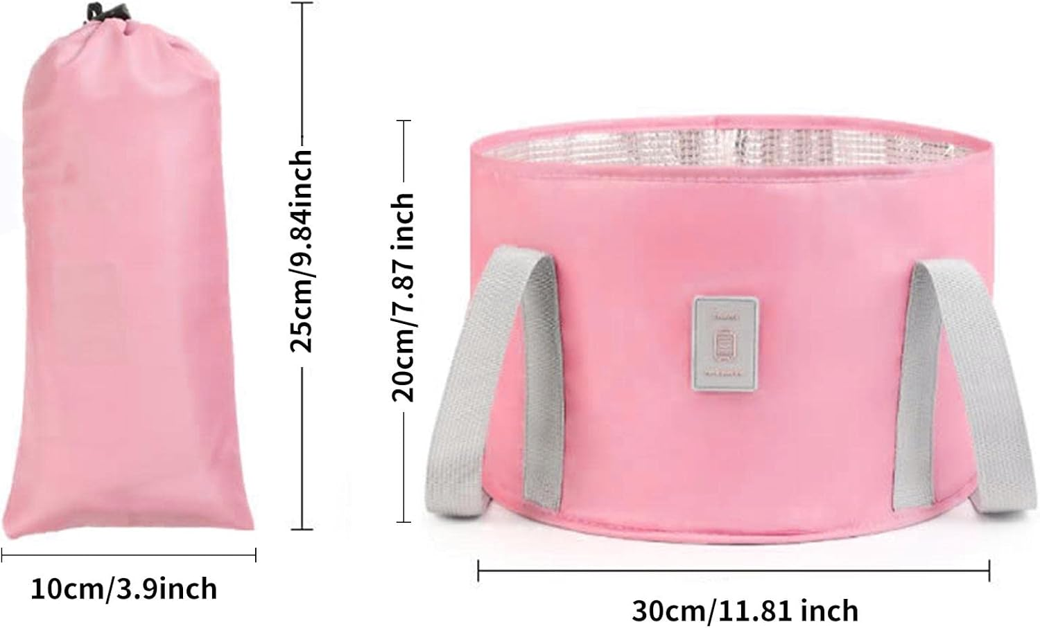 Insulation Foot Soaking Bag,Portable Travel Foot Bath Tub Foot Soaking Bath Basin - Pedicure SPA Washing Container Bag Foot Soaking Basin Home Travel Outdoor Camping image number 4