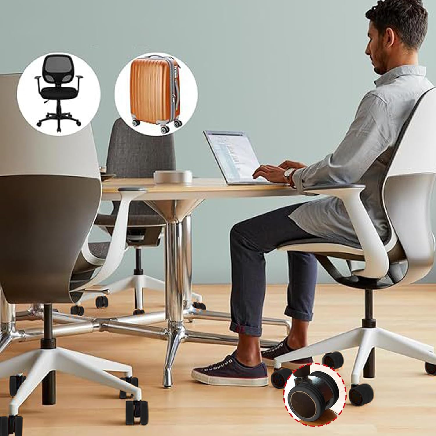 KASESSS 16 Pcs Suitcase Wheel Covers, Silicone Luggage Wheel Protector, Portable Luggage Wheel Covers Reduce Noise Luggage Compartment Wheel Protection Cover Water-Resistant Luggage Wheel Cover,