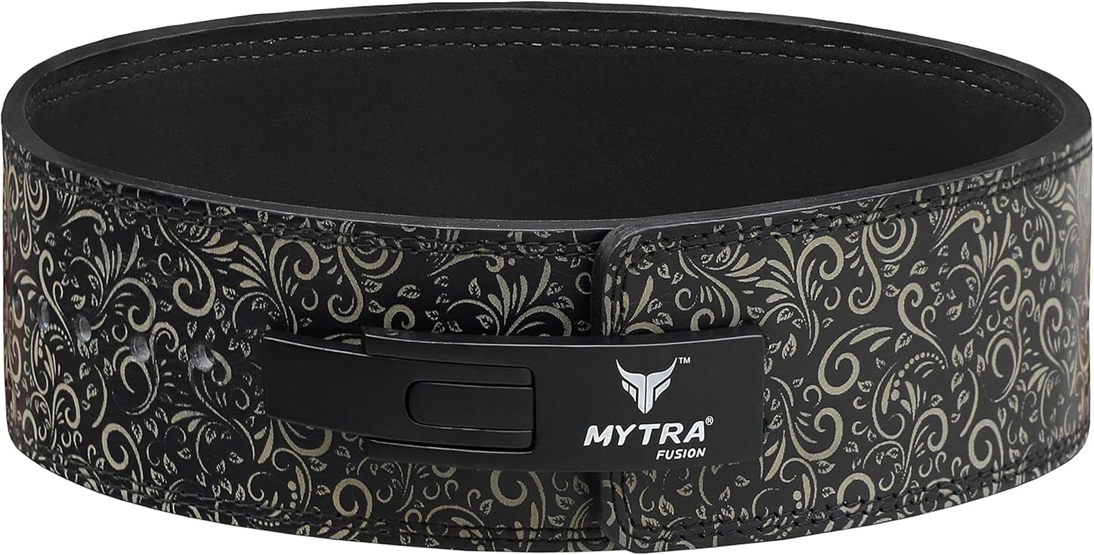 Mytra Fusion Weight Lifting Belt Power Lifting Belt Back Support Weight Lifting Belts for Men and Women 100% Leather Gym Belts for Weightlifting, Powerlifting, Strength Training, Squat image number 1