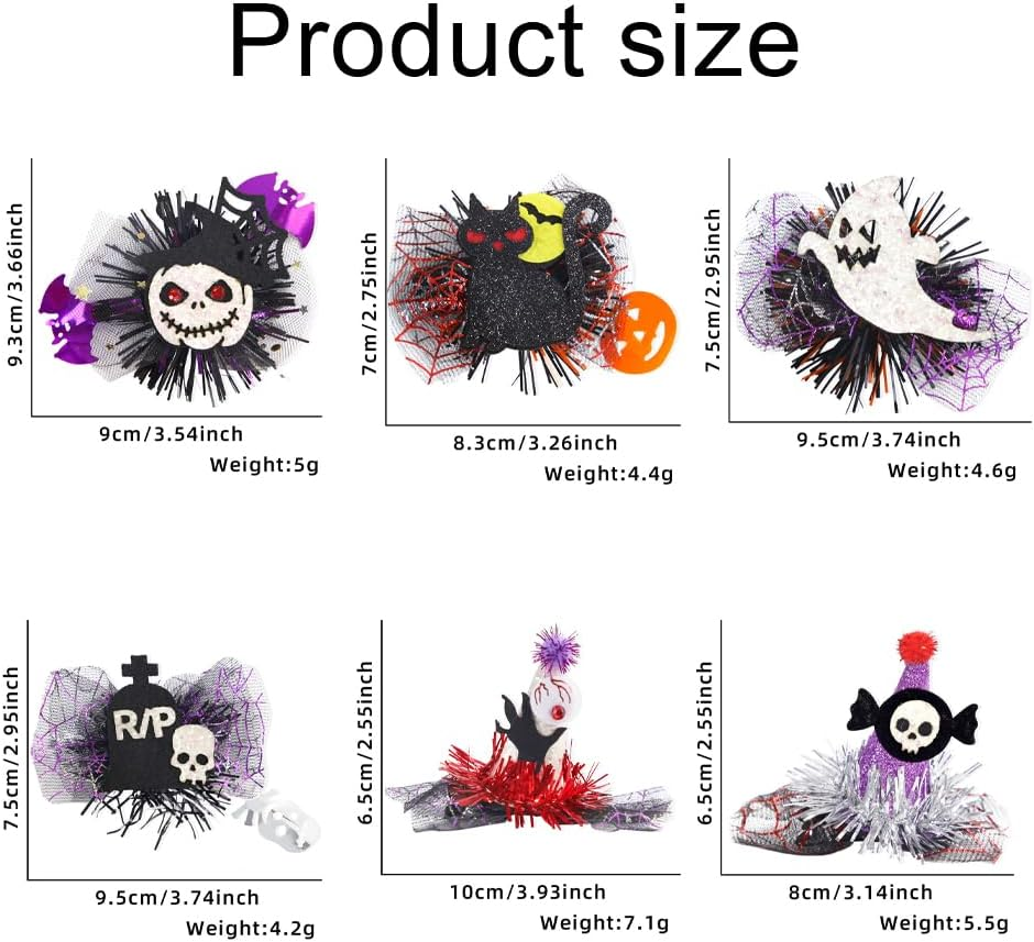 XFSRG Hair Clips Women Girls Halloween Hair Clips Small Gothic Hair Accessories Hairpin for Party and Costume image number 1