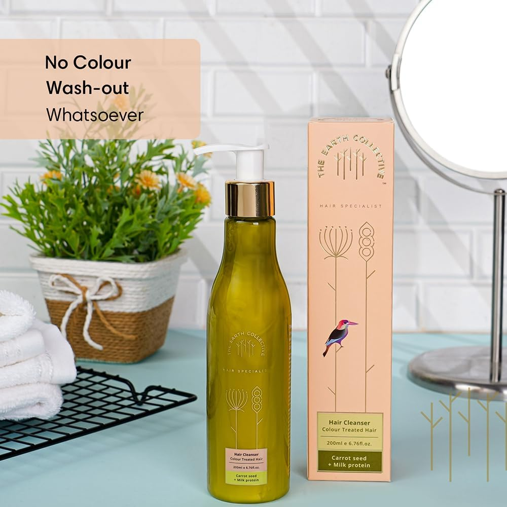 The Earth Collective Hair Cleanser Colour Treated Hair, 200 ML - Maintains Shine of Coloured Hair, No Harmful Chemicals image number 4