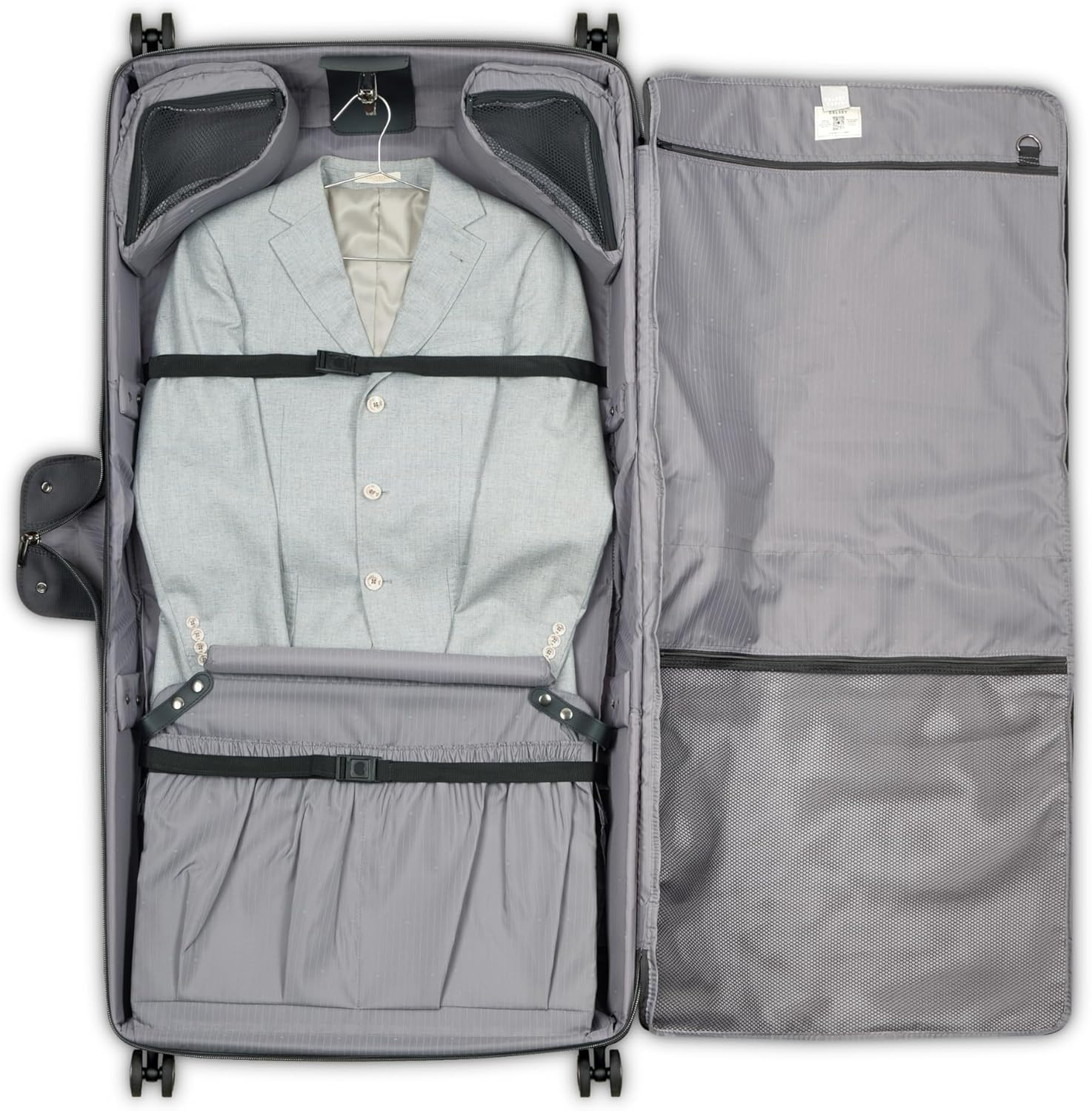 DELSEY Paris Luggage Helium DLX Garment Bag with Spinner Wheels, Black, 24 Inch, Black, 24 Inch, Helium DLX Garment Bag with Spinner Wheels image number 3