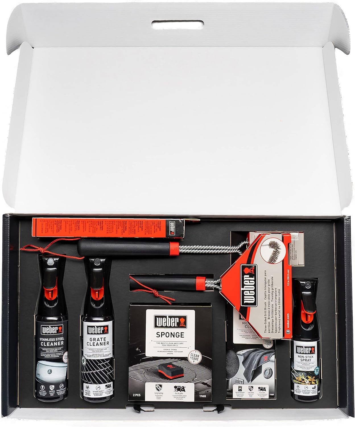 Weber Stainless Steel Barbecue Cleaning Kit | Stainless Steel BBQ Cleaner | Weber Barbecue Accessories | Designed for Stainless Steel Bbqs (18283) image number 1