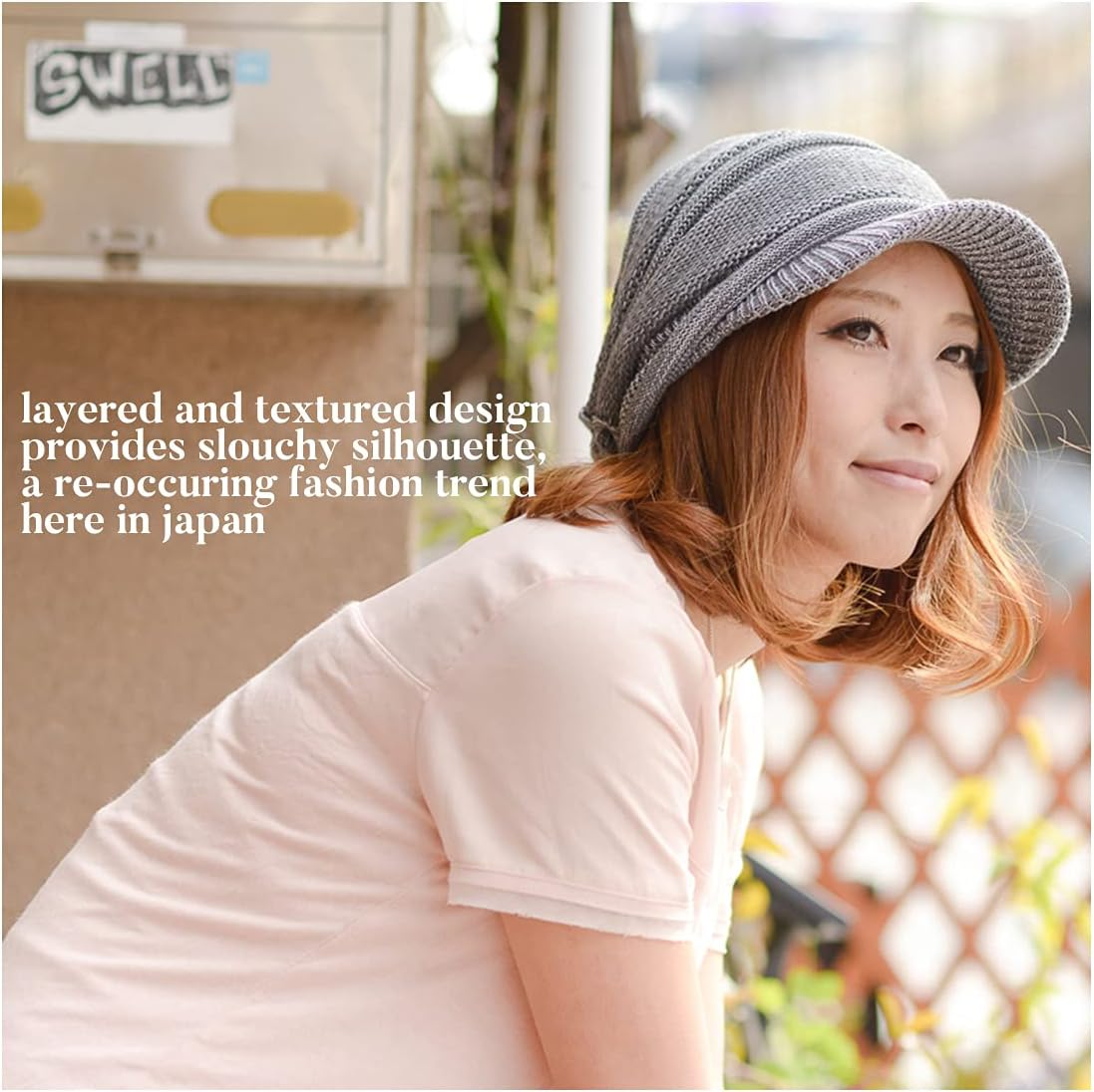 CHARM Mens Summer Knit Beanie Hat - Womens Slouchy Visor Cap Winter Baggy Slouch Knit - Black image number 2