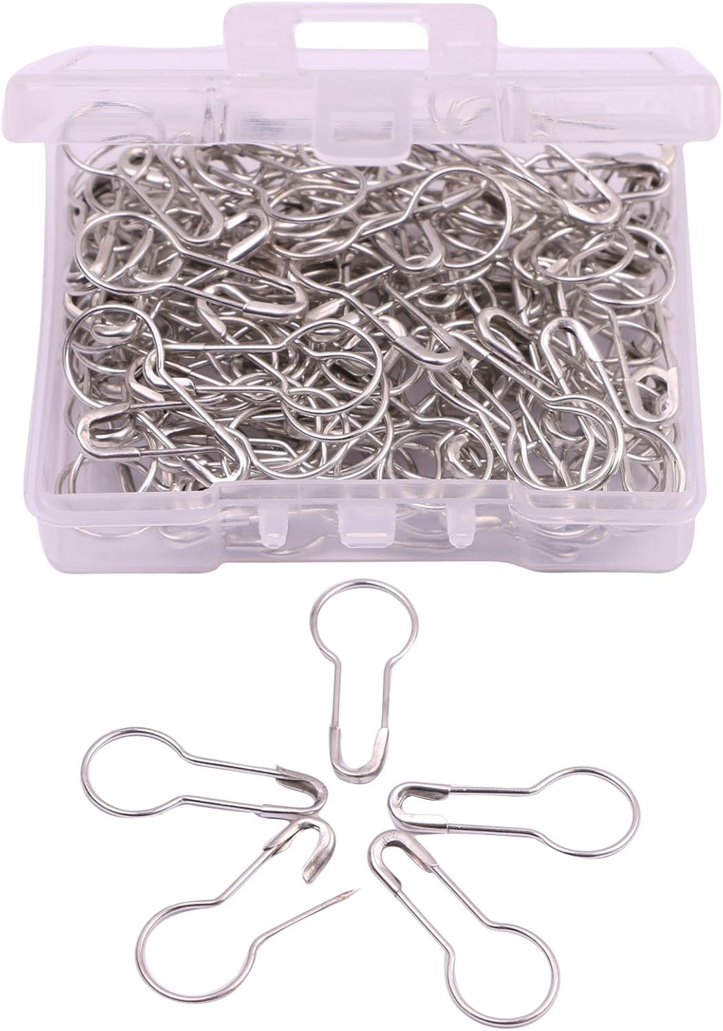 Shapenty 21Mm/0.8 Inch Small Metal Gourd Safety Pins Bulb Guard Calabash Quilting Sewing Pin Bead Needles for DIY Craft Home Accessories, 120PCS (Bronze)