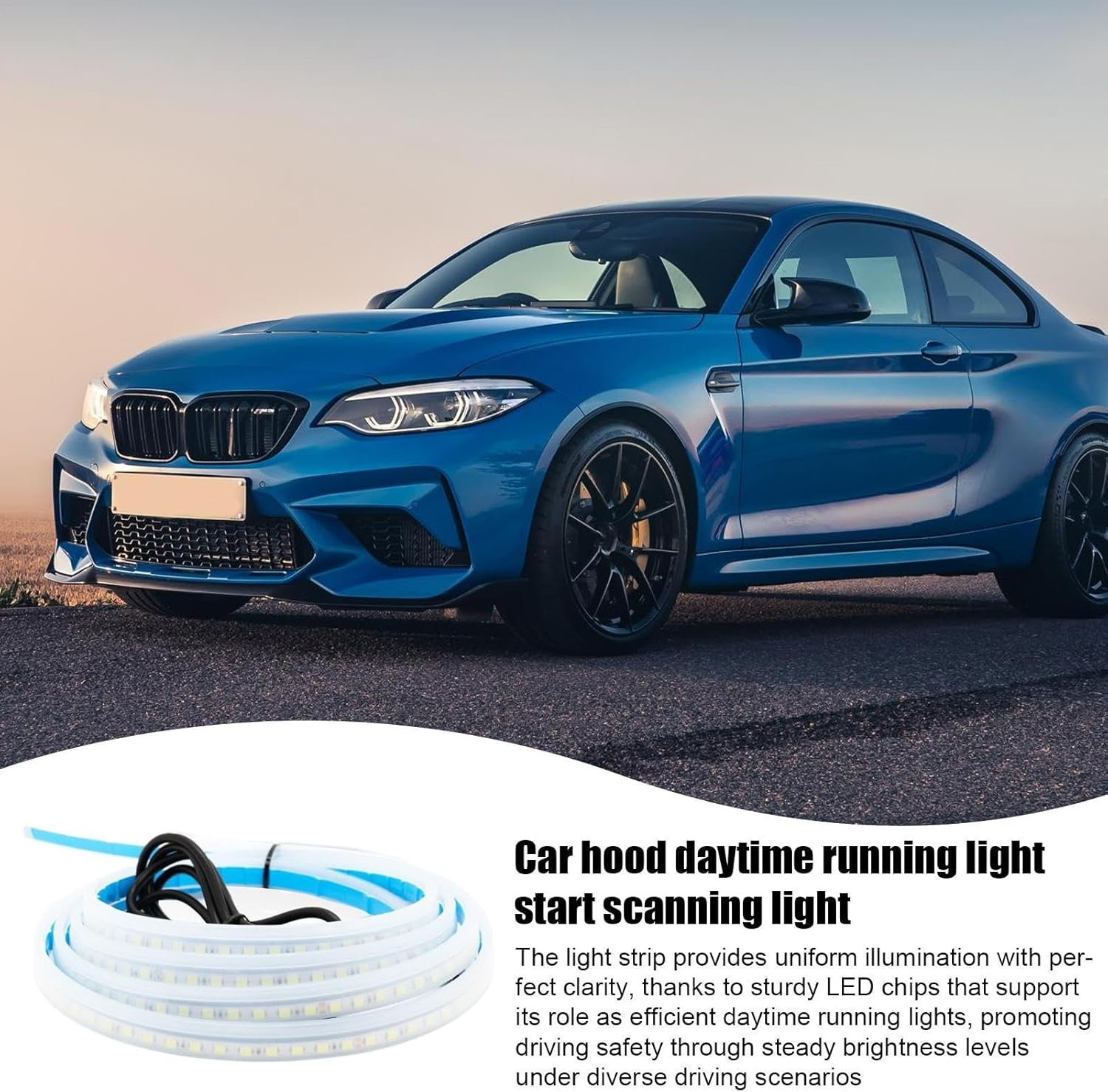 Hood Light Strip - Hood Lights for Truck - Bright Waterproof Exterior Vehicle Decoration Engine Cover for Underhood Door Grille Car Bar Truck Trunk Outdoor Daytime image number 5