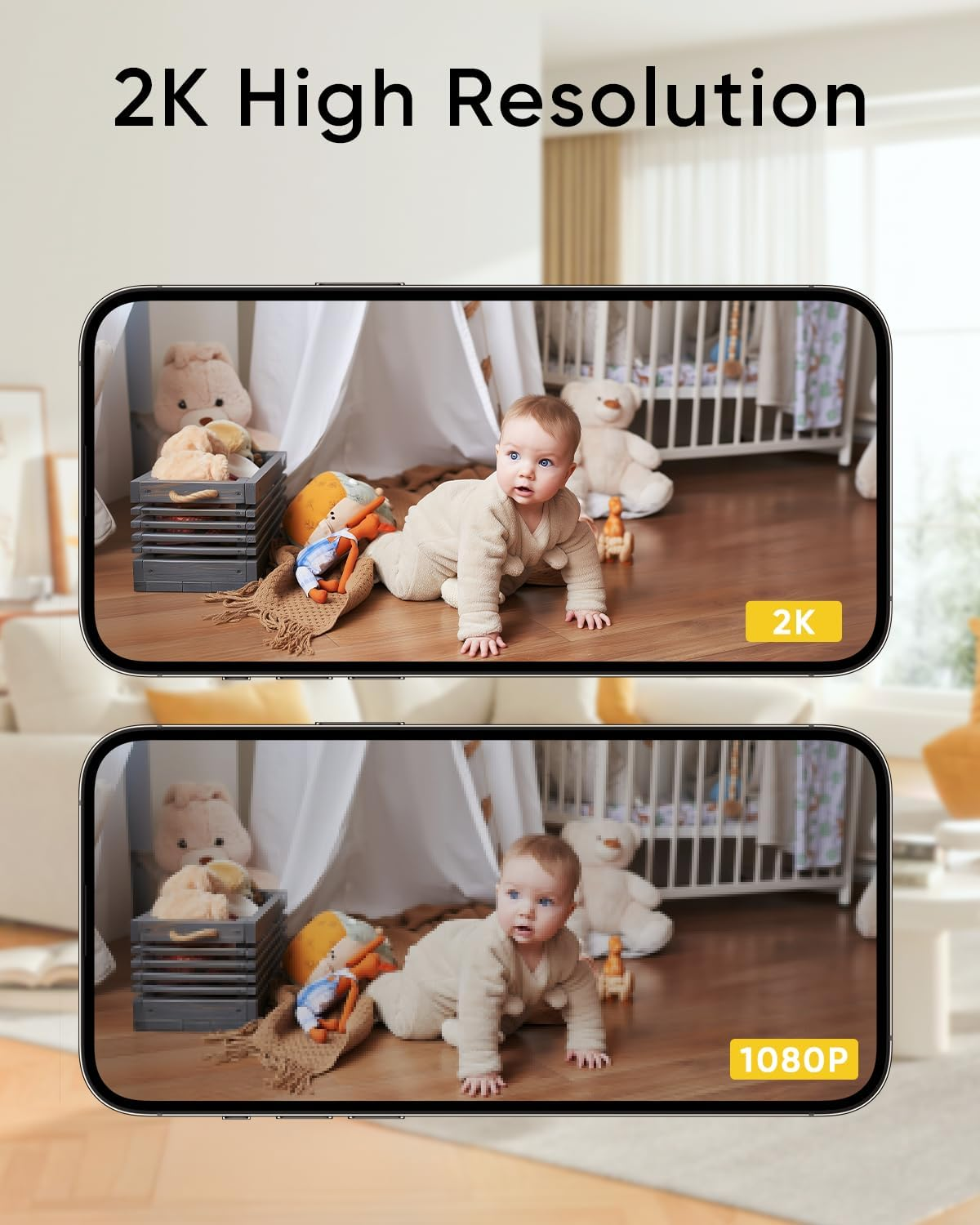 Boykeep Pet Camera 2K, Indoor Camera for Home Security, One-Touch Call, Motion Detection & Tracking, Colour Night Vision, 5G/2.4Ghz Wi-Fi, Cloud/Sd Storage, 2 Pack