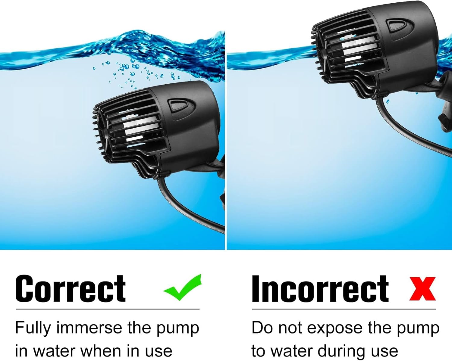 4 Pcs 800 GPH Aquarium Circulation Pump with Magnetic Suction Base 360 Degree Rotating Wave Maker Submersible Aquarium Powerhead Wavemaker for 20-100 Gal Freshwater Saltwater Fish Tank