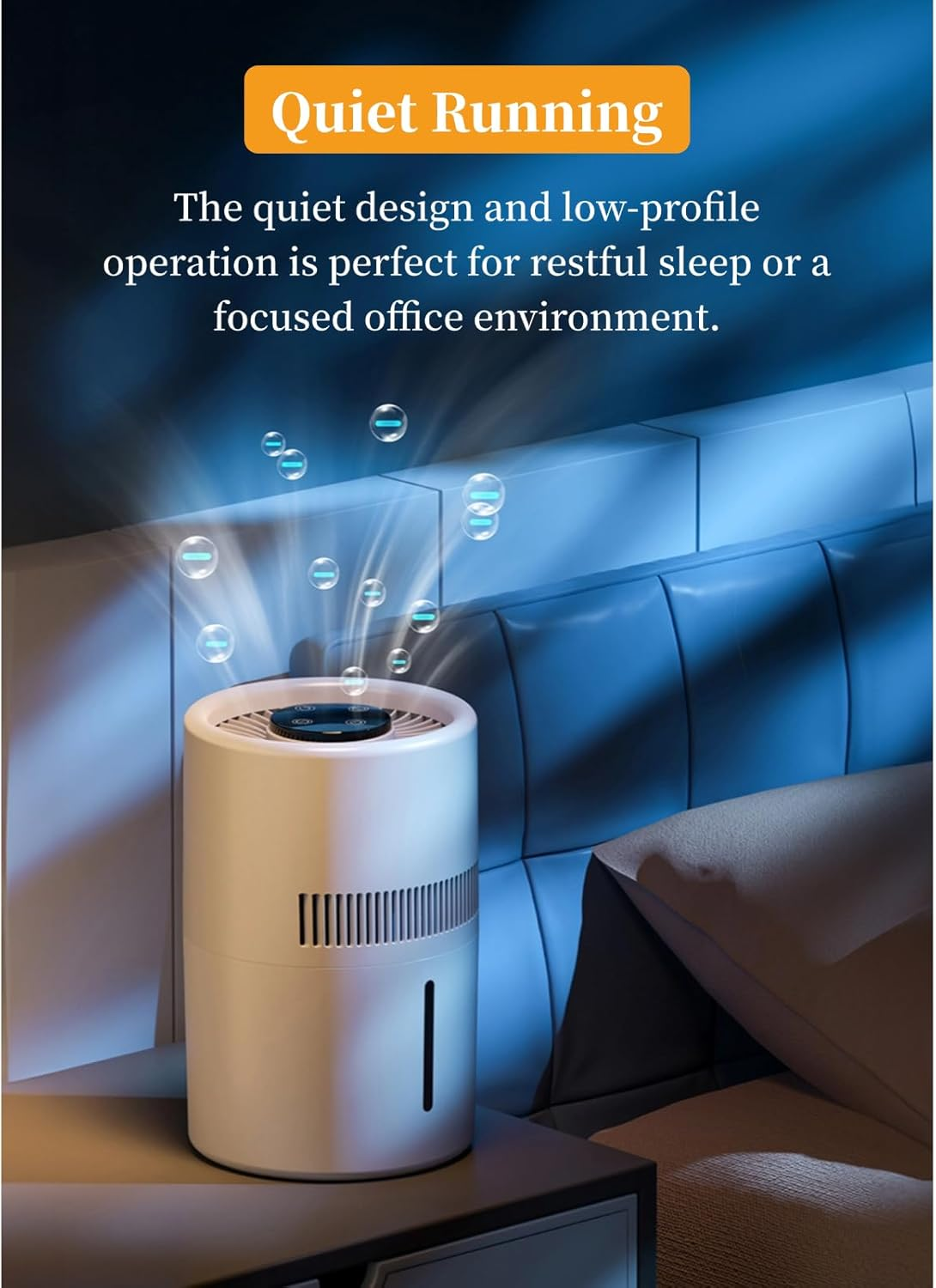 Compact Air Purifier for Home, 2 in 1 Air Purifier with Humidifier, Portable Air Purifier for Home Allergies Airborne Wildfire Smoke Dust Pet Dander Pollen image number 4