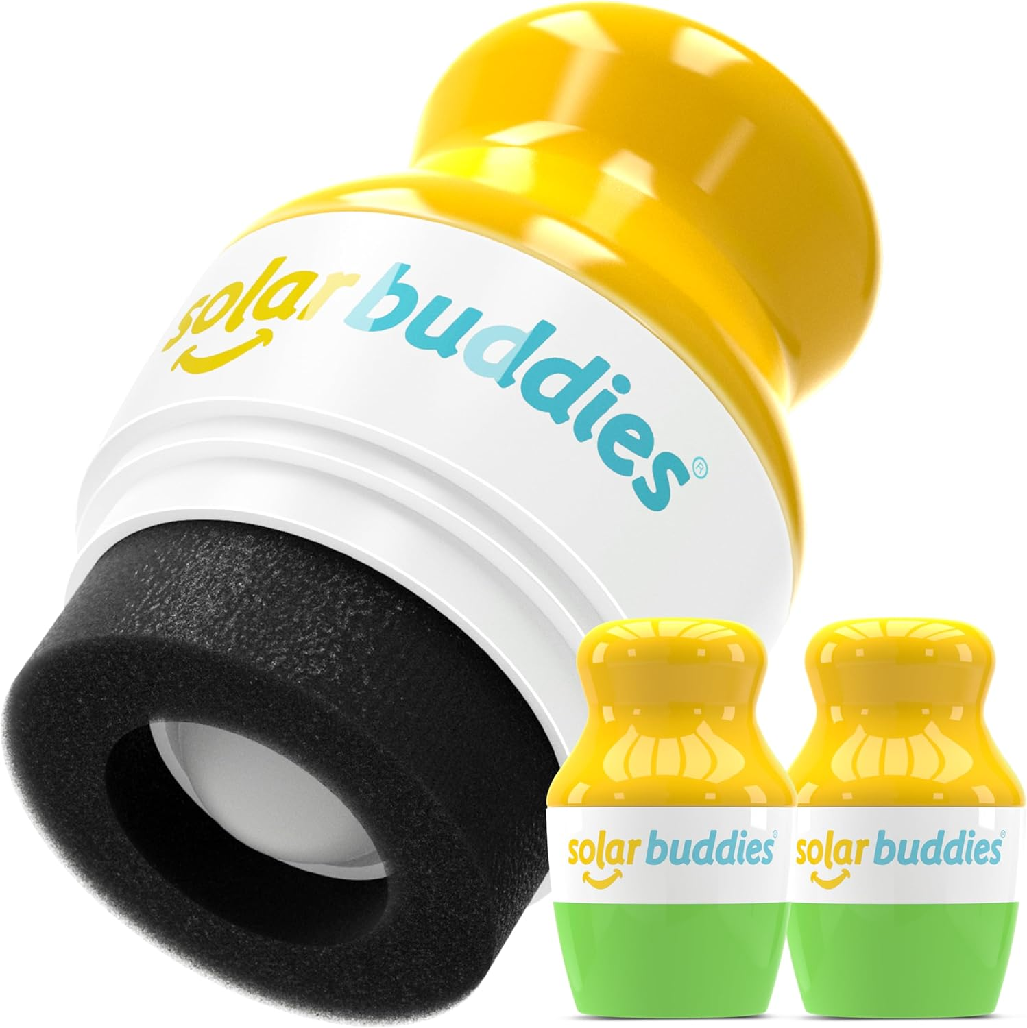 Duo Green Solar Buddies Refillable Roll on Sponge Applicator for Kids, Adults, Families, Travel Size Holds 100Ml Travel Friendly for Sunscreen, Suncream and Lotions (Green/Green) image number 1