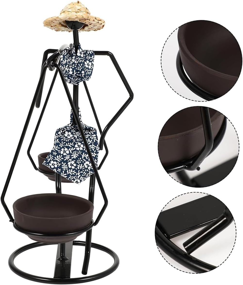 AIMALL European Style Iron Candle Holder Nordic Decorative Candlestick Tabletop Centrepiece for Home Restaurant Bar Party Decor - 13Cm+15Cm image number 7