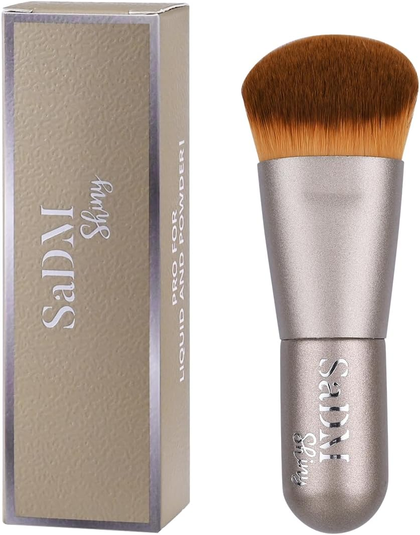 Kabuki Makeup Brush - Angled Blender Brush for Powder, Cream, Liquid Foundation, Sunscreen, Blush Blending & Bronzer - Professional Make up Brush - Full Face Makeup Brush - Vegan & Cruelty Free image number 1