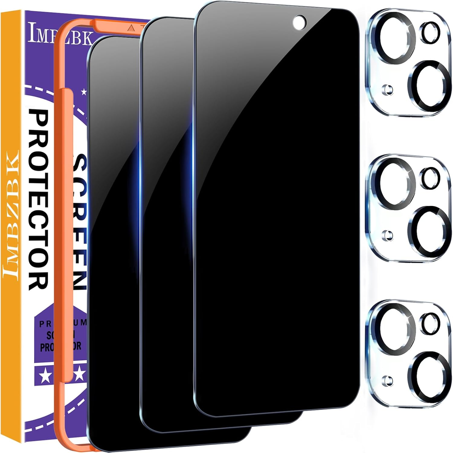 IMBZBK for Google Pixel 9A Screen Protector with Camera Lens Protector, [Military Grade Shatterproof] 9H+ Tempered Glass, Fingerprint Compatible, Ultra Durable, with Installation Tool [3+3 Pack]