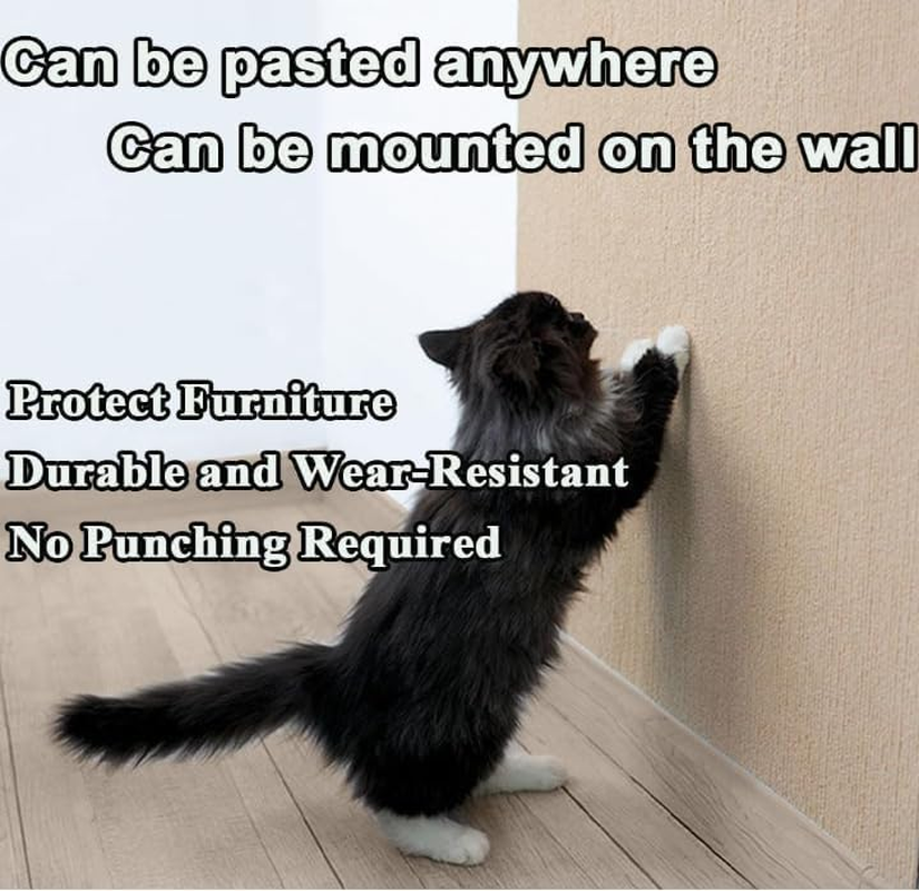 Climbing Cat Scratcher, DIY Climbing Cat Scratcher, Trimmable Self-Adhesive Carpet Cat Mat Pad,Cat Scratch Furniture Protector,Cat Climbing Wall Wear-Resistant (Brown, 15.7 * 39In)