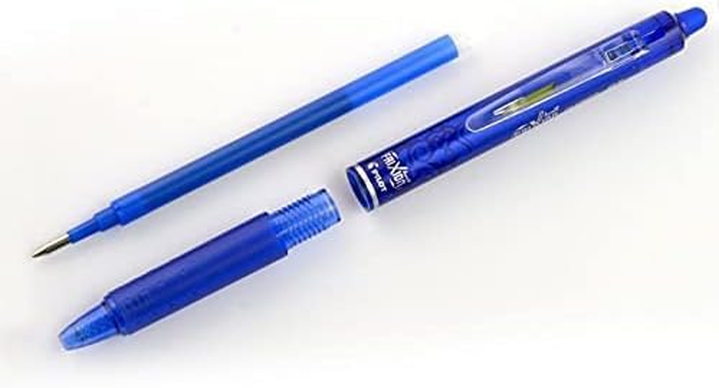 Pilot Frixion Clicker Erasable Retractable Gel Pen, Fine Tip (0.7Mm) - Pack of 2 Gel Pens - Blue image number 6