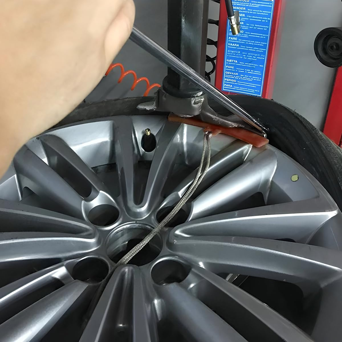 CGEAMDY 5Pcs Car Tyre Changer Protection, Tyre Wheel Change Edge Savers Tool, Protection for Tyre Assembly, Tyre Change Rim Protection, Motorcycle Rim Protector (Blue)