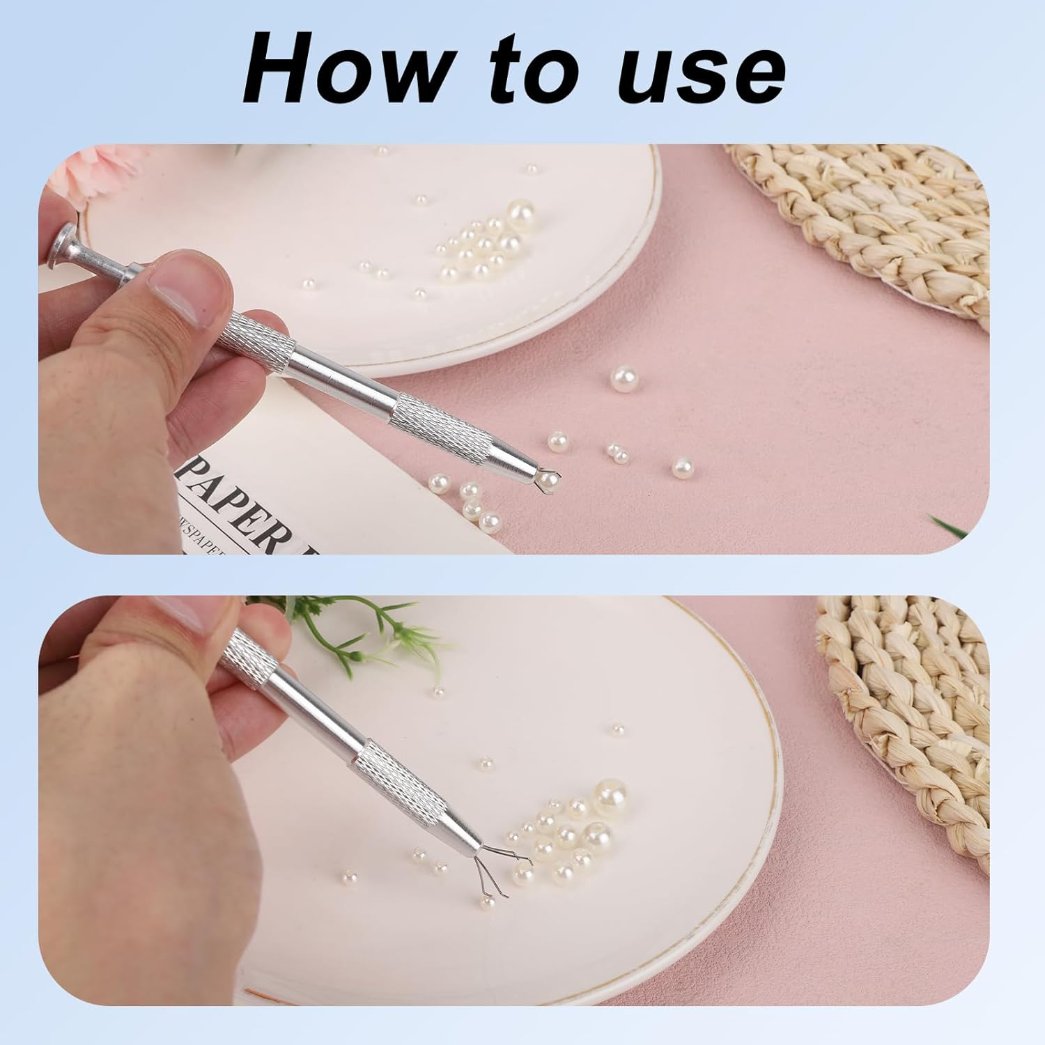 Gosknor 4Pcs Cake Decorating Tools Set, Stainless Steel Sprinkle Pen Pearl Grabber & Tweezers with Shovel Head Professional Sprinkles Tools for Baking Cookies Cupcake Decoration image number 3