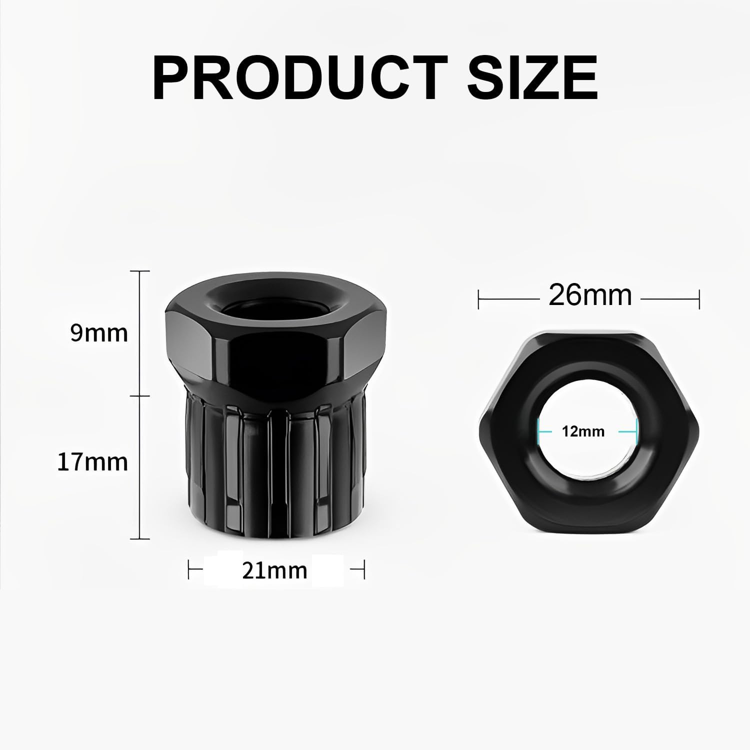 Bike Cassette Removal Tool 2 Pcs, 12-Tooth Bicycle Freewheel Installation and Removal Tool for Bike Sprocket Cassette Lockring Flywheel image number 6