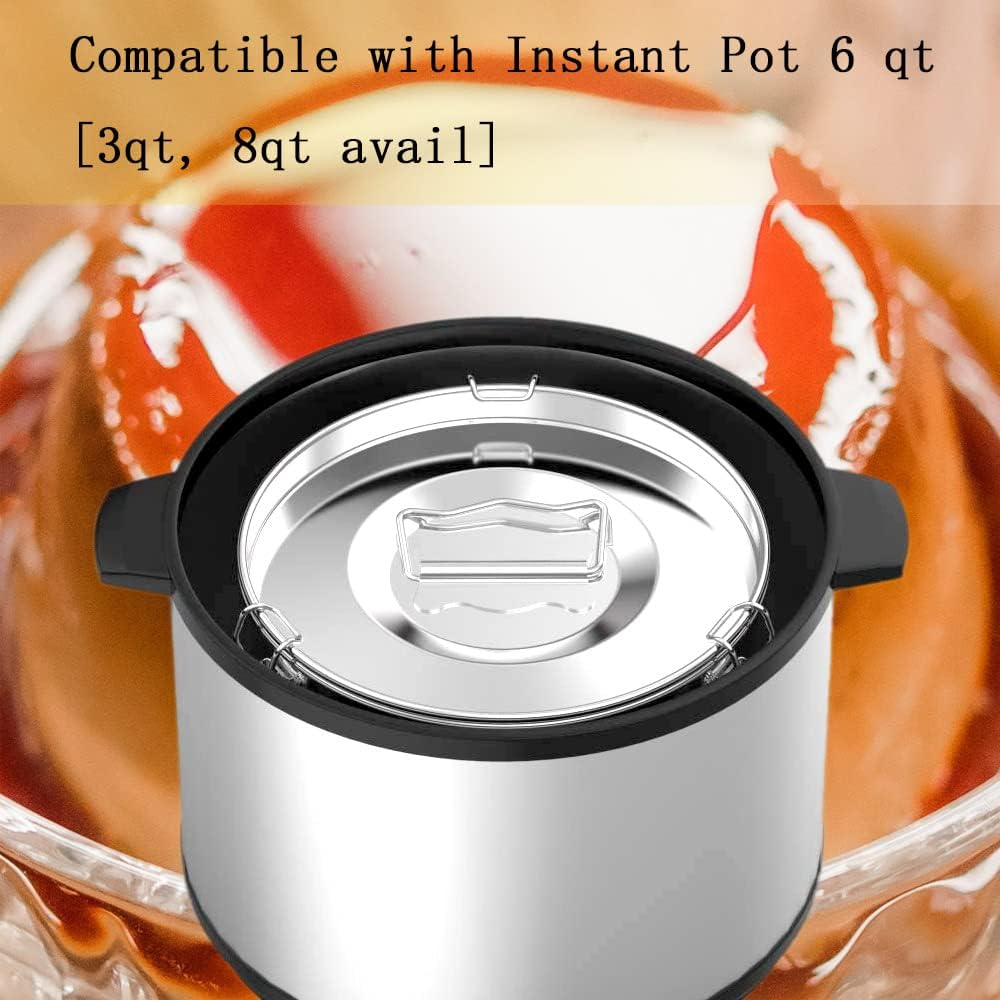 Flanera Stainless Steel Flan Mold 60 Oz, Compatible with Instant Pot 6 Qt [8Qt Avail], Mexican Design Flanera Flan Maker, Flan Pan, Moldes Para Flan - Flaneras Moldes Con Tapa image number 3