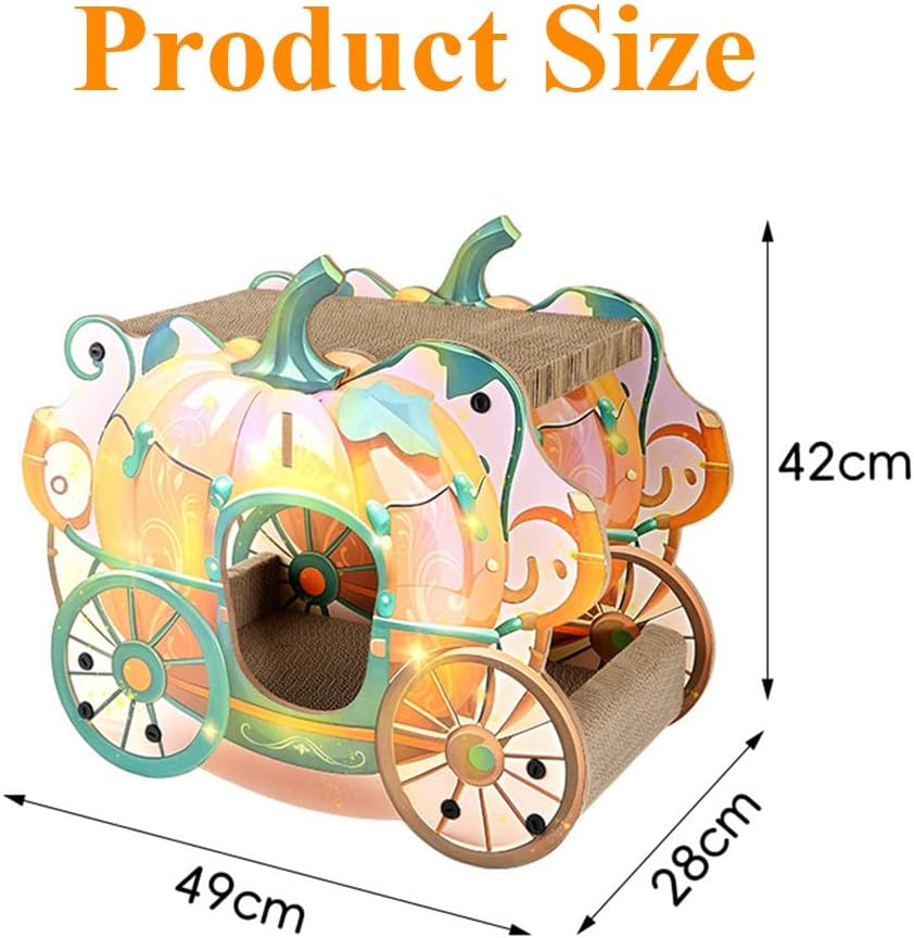 Cat Scratching Board,Halloween Pumpkin Car Cat Bed,Anti Scratching Sofa Protection Wall Sticker,Double Layer Integrated Claw-Grinding Pad,For Indoor,Outdoor image number 4