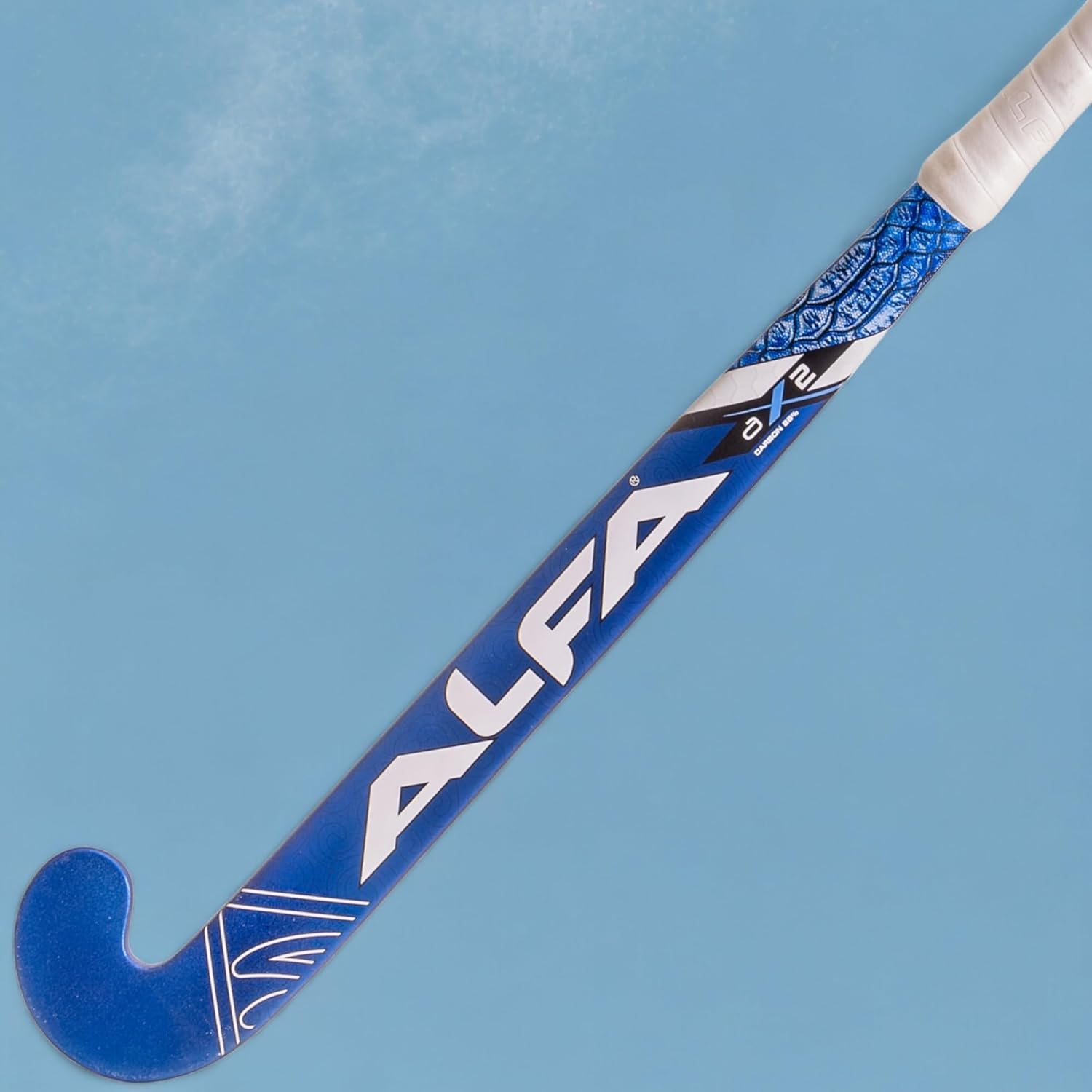 ALFA AX2 Hockey Stick | Color: Blue Spark | Size: 36.5" | Material: 25% Carbon, 10% Kevlar, 65% Glass Fibre | Gender: Unisex | Dual Core Hybrid Composite Stick | Scoop Bend for Drag Flicks image number 5