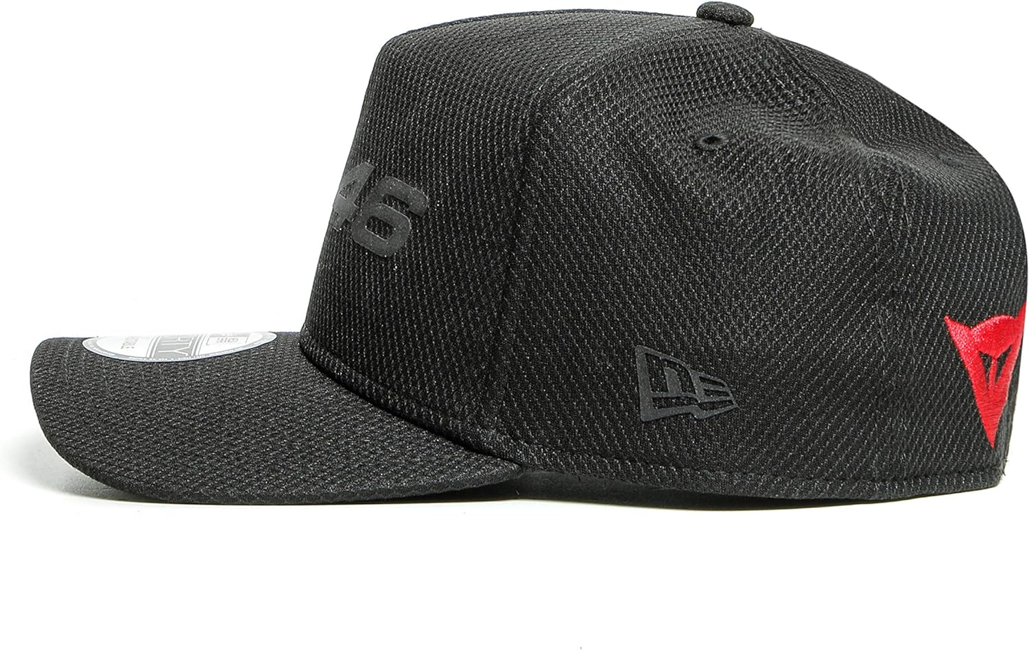 Dainese VR46 9Forty Cap, Baseball Cap, for Men and Women, Black/Fluo-Yellow, N image number 2