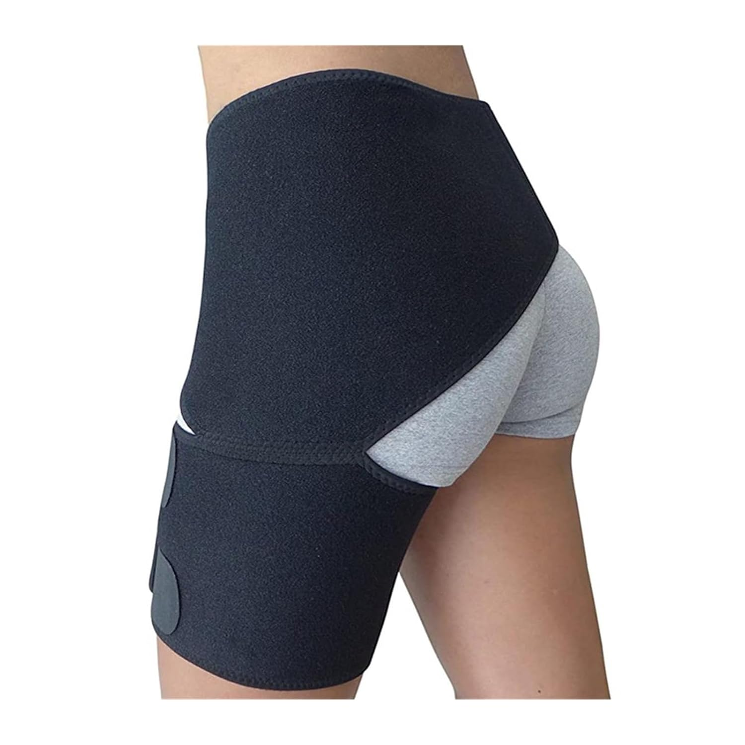 Groin Support & Hip Brace for Sciatica Pain Relief &ndash; Compression Wrap for Thigh, Hamstring, Quadriceps, Hip Arthritis &ndash; SI Joint Belt for Pulled Muscles & Hip Joint Pain &ndash; Adjustable for Men & Women image number 3