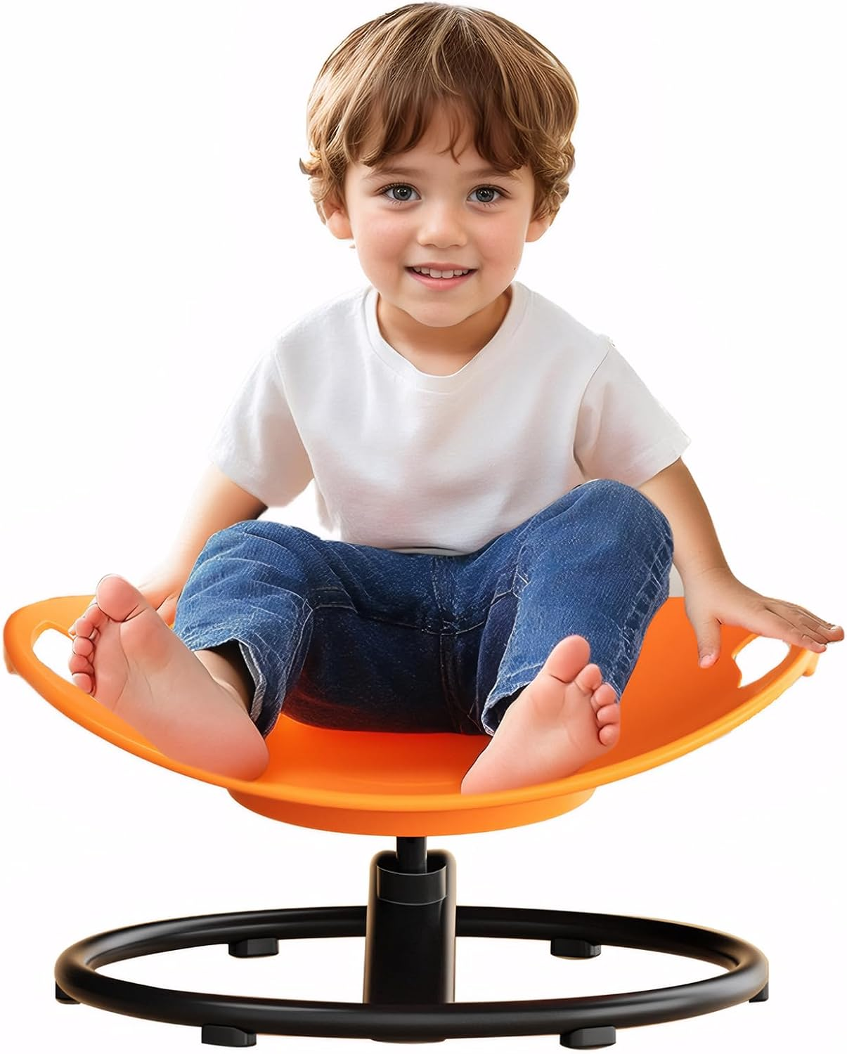 Sensory Swivel Chair, Spinning Chair for Autism Kids with Grips (Blue)