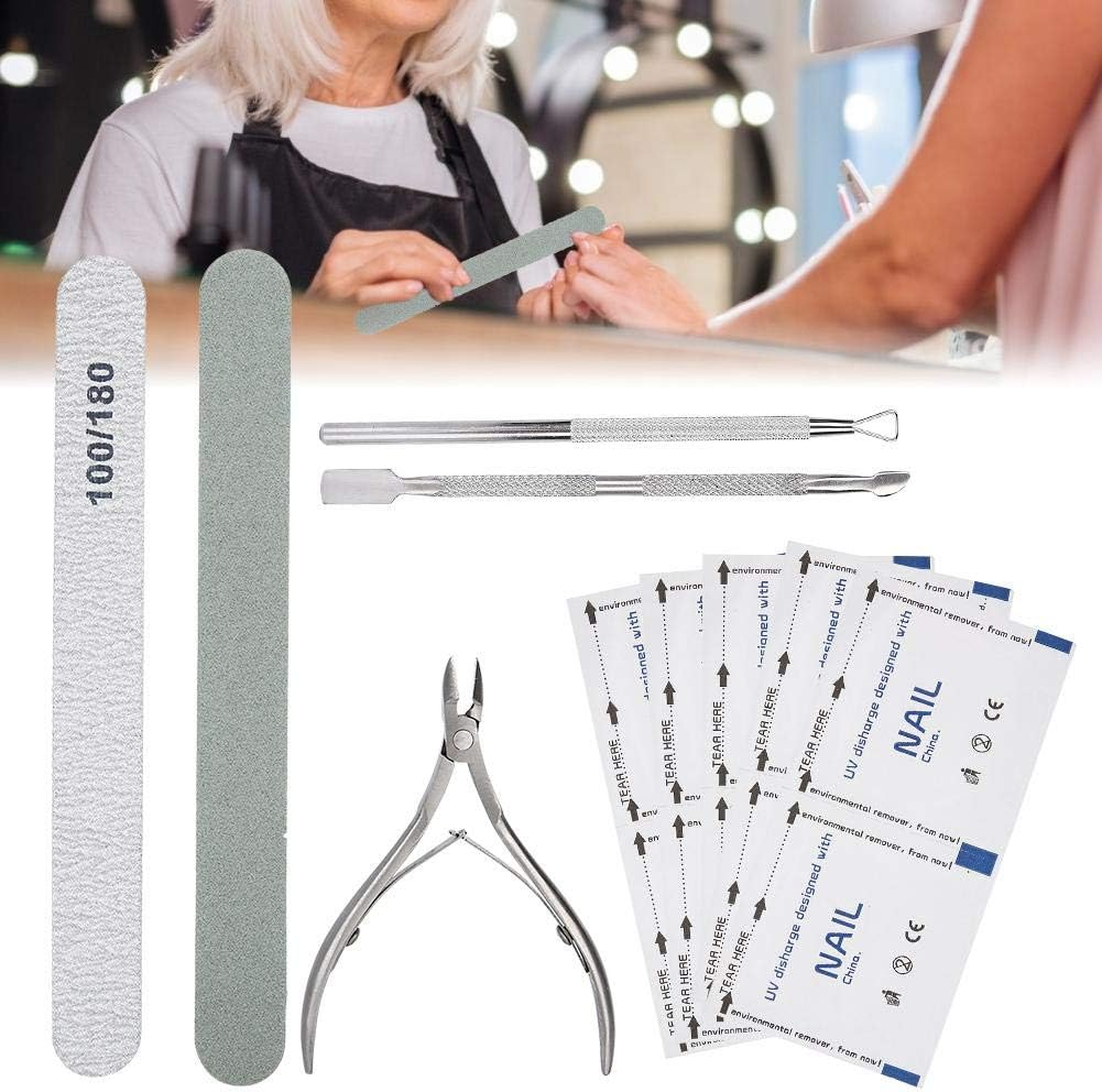 Manicure Tool Manicure Pedicure Tools Steel Pusher, Nail Polish Removal Tool, Professional Manicure Tool Set for Professional Nail Salon Individual Use image number 1