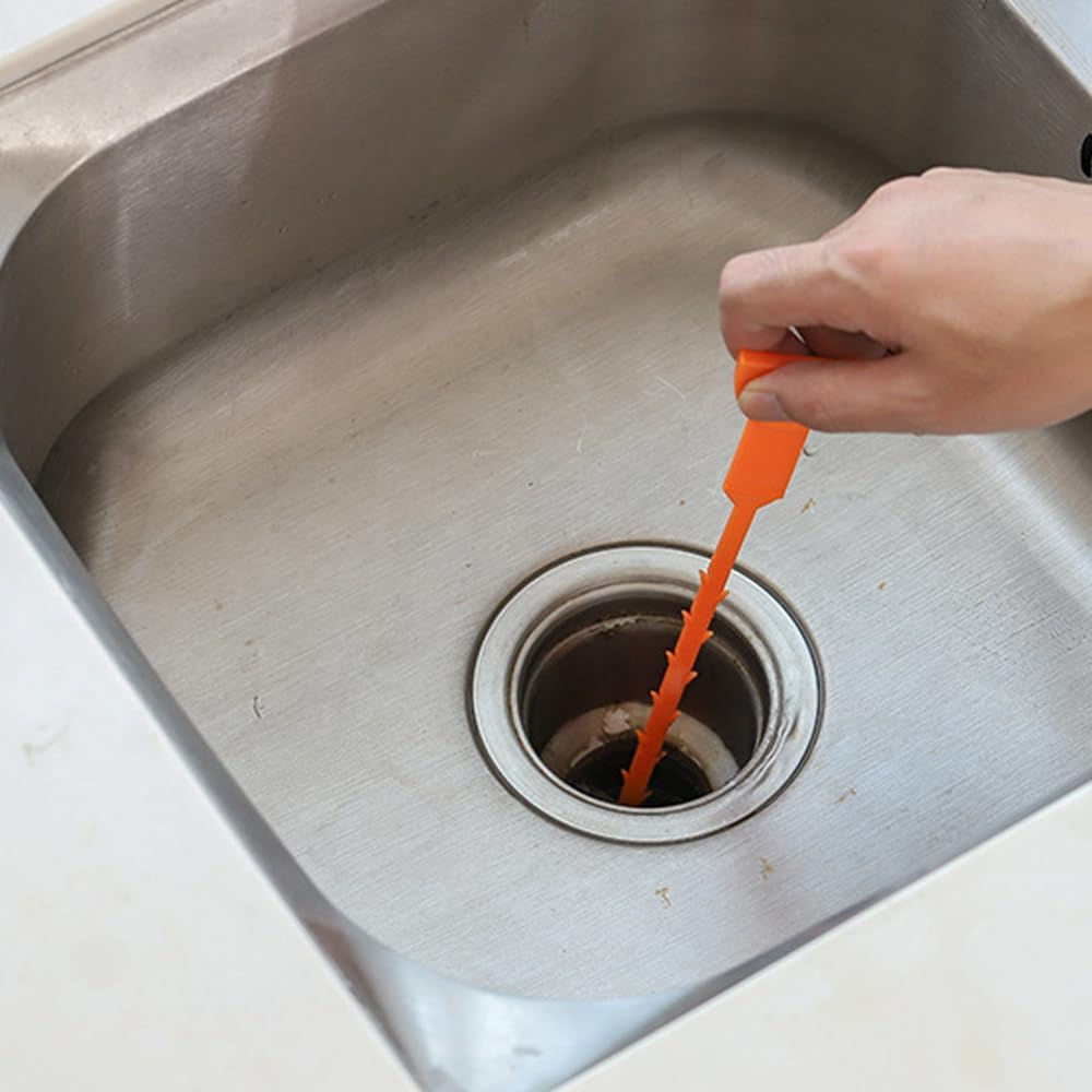 25 Inch Drain Snake Hair Removal Tool 10 Pcs, Hair Drain Clog Remover image number 5