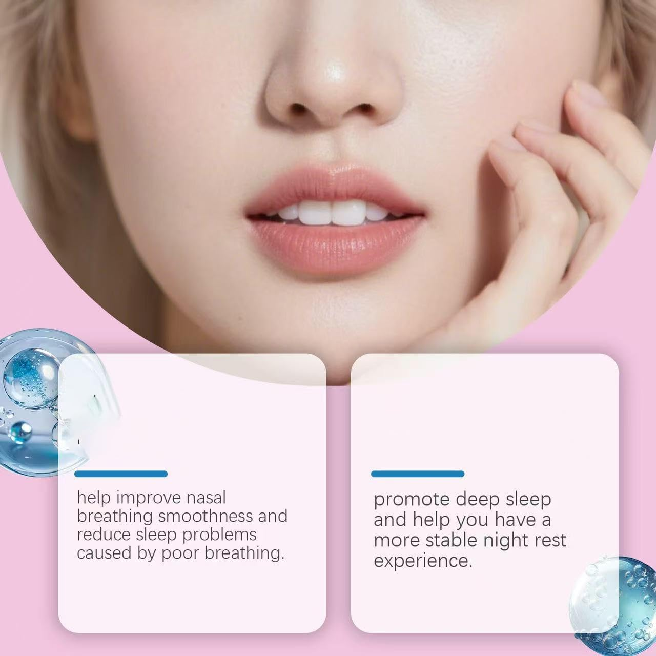 Beauty Sleep Mouth Band for Sleeping Women, Collagen Beauty Tapes, Soothes the Jaw Area, Breathable, Easy to Remove, Gentle and Comfortable, Suitable for All Skin Types (Pack of 10) - 10 Pieces. image number 6