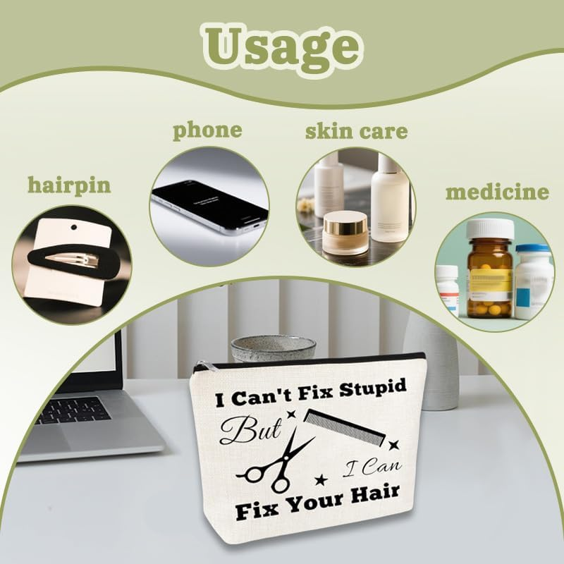 Hairdresser Bags Cosmetology Graduation Gift Women Barber Carrying Bag Hairdresser Gifts for Women Men Hair Stylist Gifts Hair Dresser Small Travel Makeup Cosmetic Bag image number 1