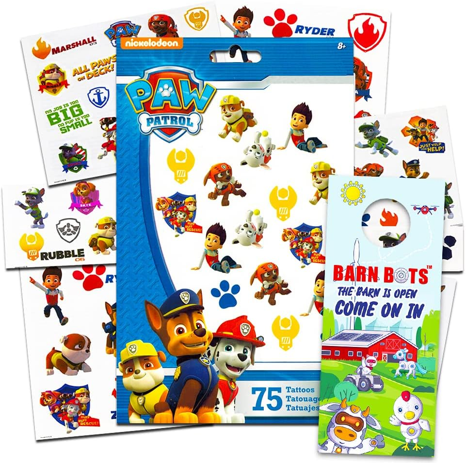 PAW Patrol Tattoos (75 Temporary Tattoos) image number 1